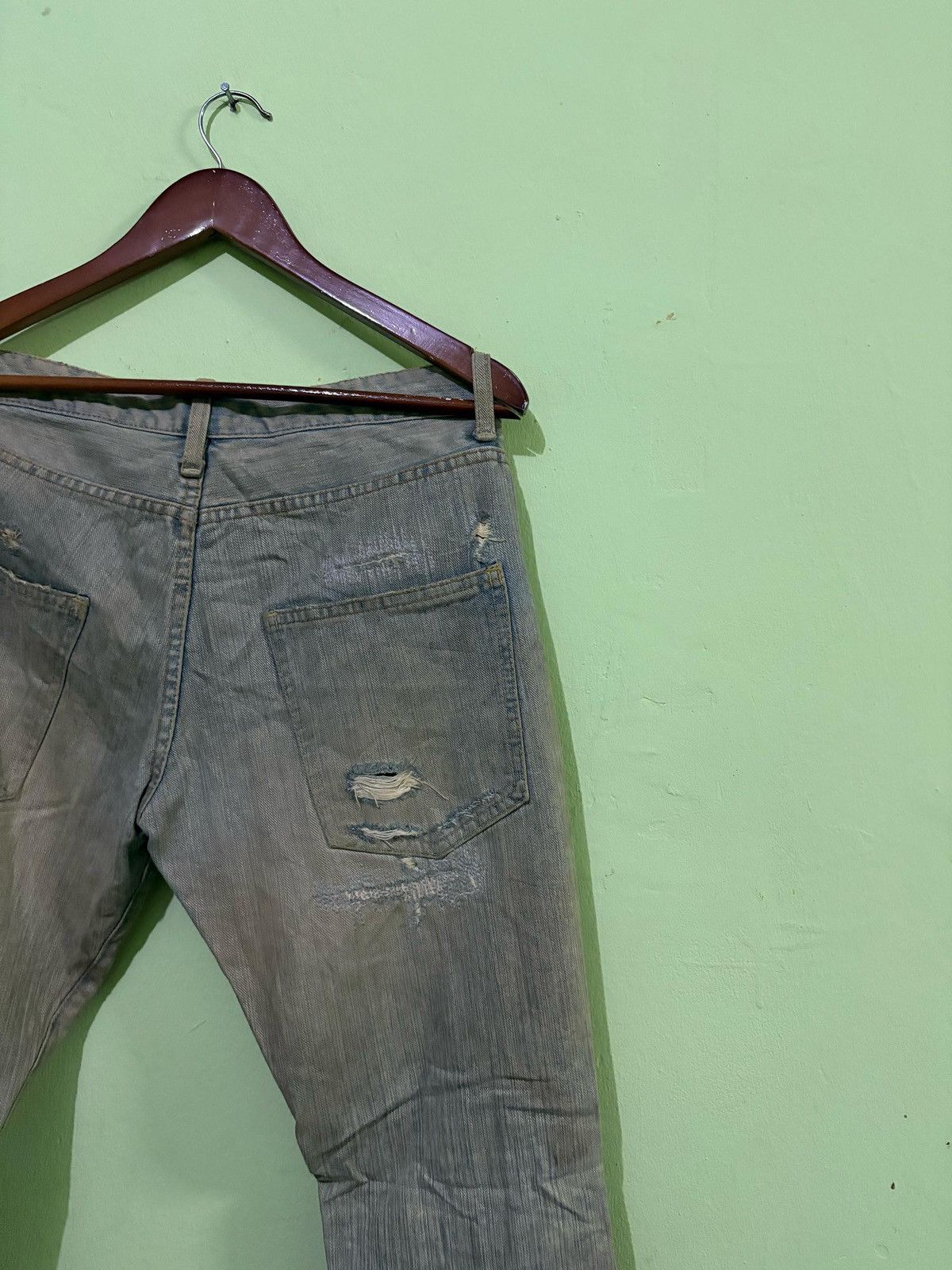 Japanese Brand AXA Streetwear Flared Distressed Denim Size US 32 / EU 48 - 11 Thumbnail