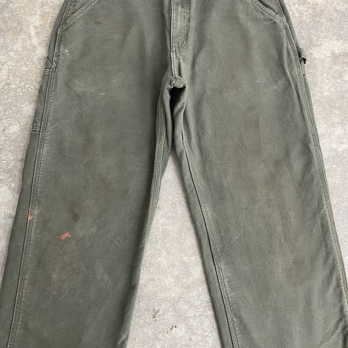 Carhartt VTG Carhartt Blanket Lined Moss Green Carpenter Work Pants Size US 34 / EU 50 - 5 Thumbnail