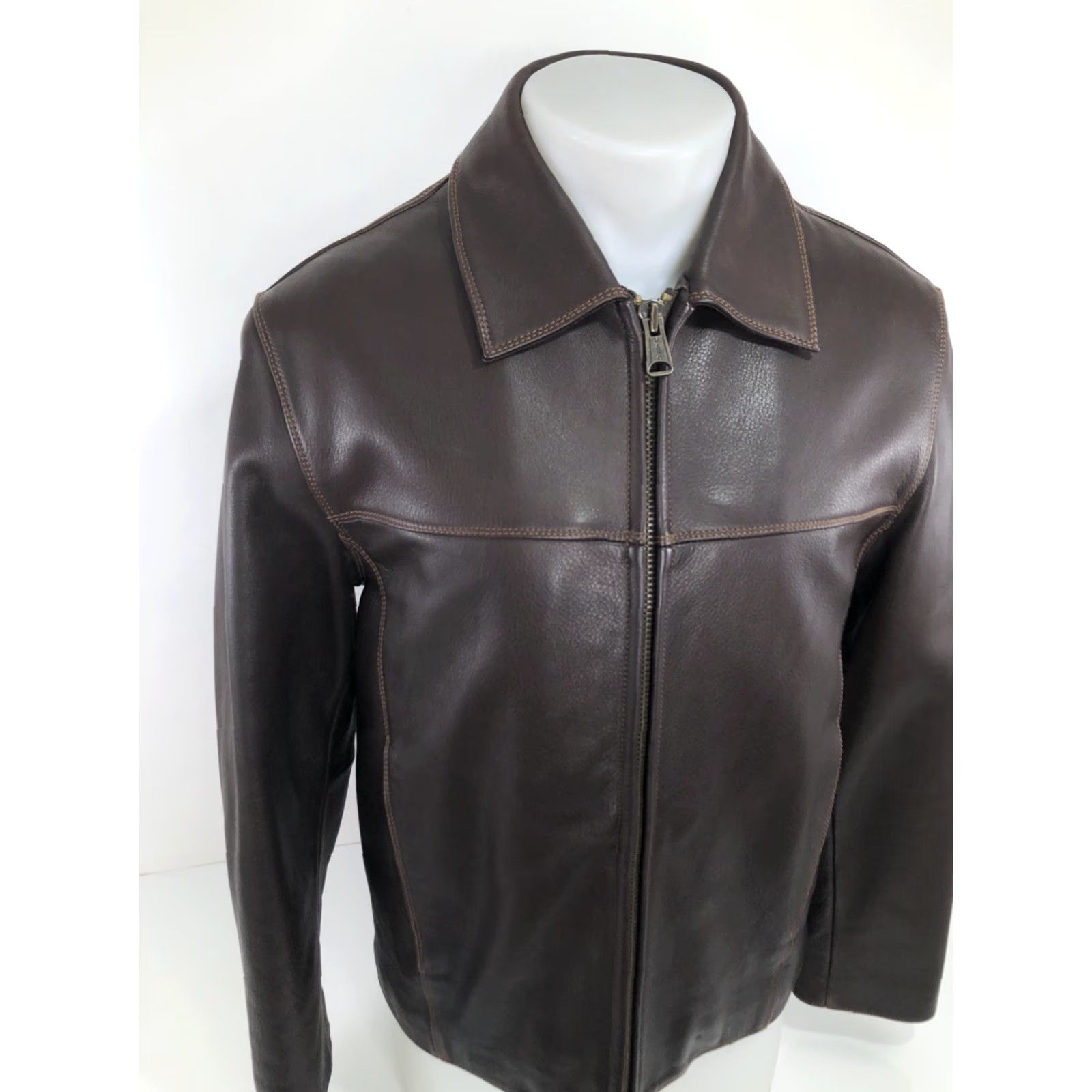 Vintage MARC NEW YORK Mens S LEATHER BOMBER FLIGHT Heavy Jacket EXCELLENT Brown Jacket Bomber Mens S Leather Size US S / EU 44-46 / 1 - 2 Thumbnail