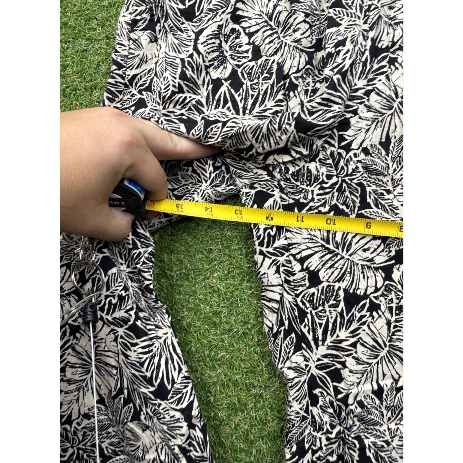 Panama Jack Panama Jack Linen Pants Womens Medium Flowy Beach Tropical Floral Print Stretch Size 32" / US 10 / IT 46 - 6 Thumbnail