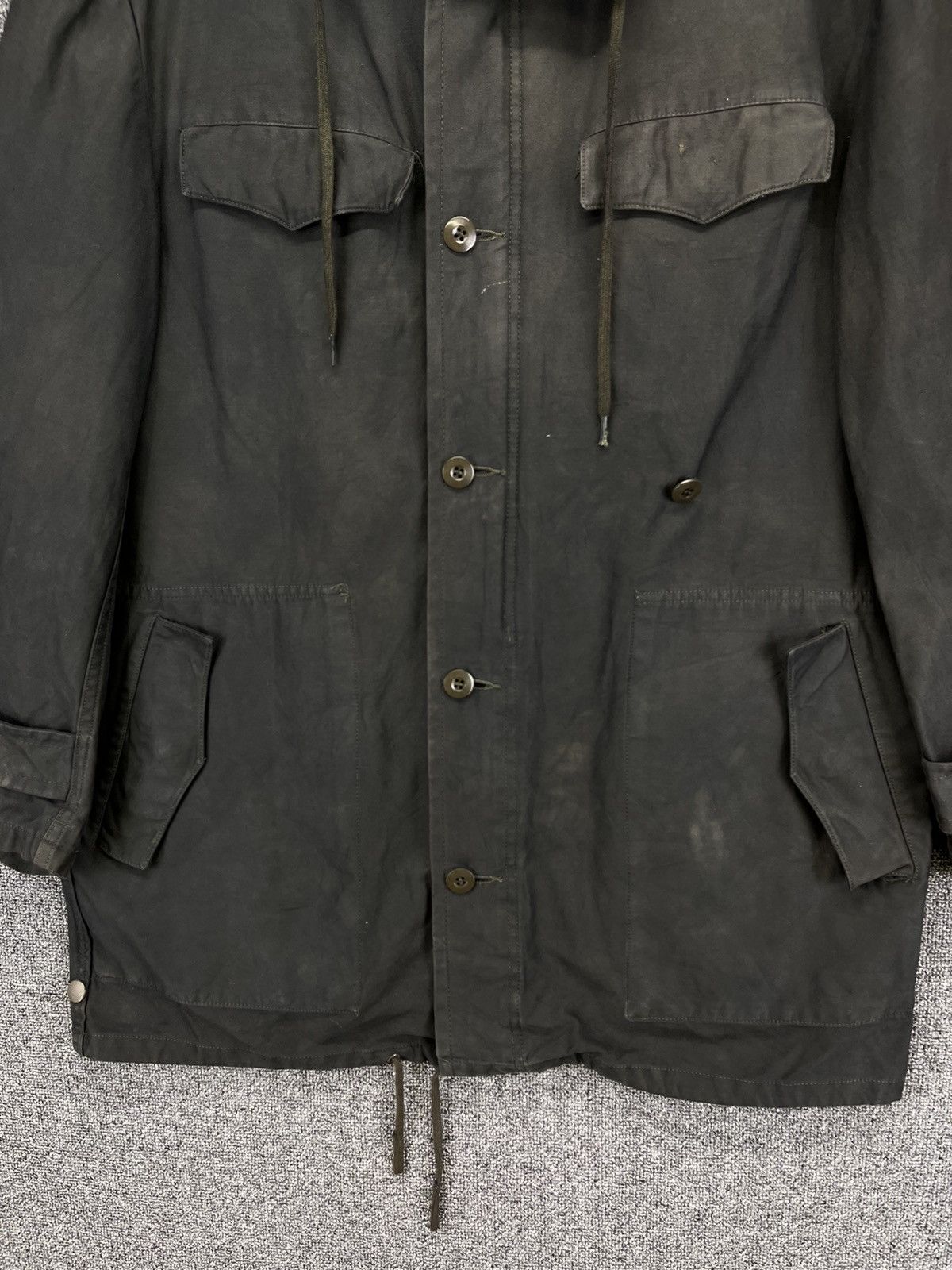 Vintage Vintage 90s Humme GMBH Military Army Hooded Jacket Size US L / EU 52-54 / 3 - 6 Thumbnail