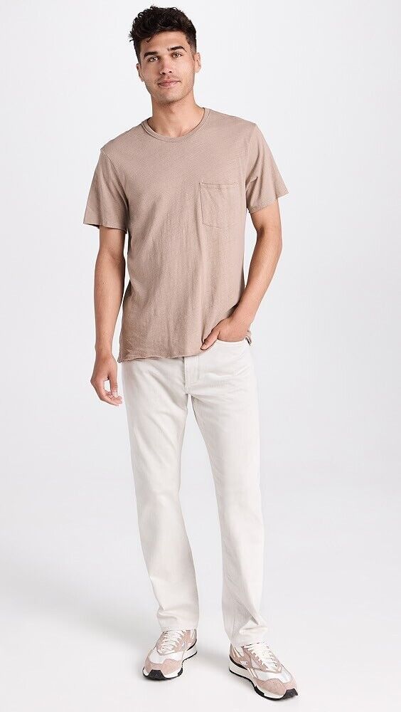 Rag & Bone Rag & Bone New York Miles Pocket Tee Greige ( XL ) Size US XL / EU 56 / 4 - 1 Thumbnail