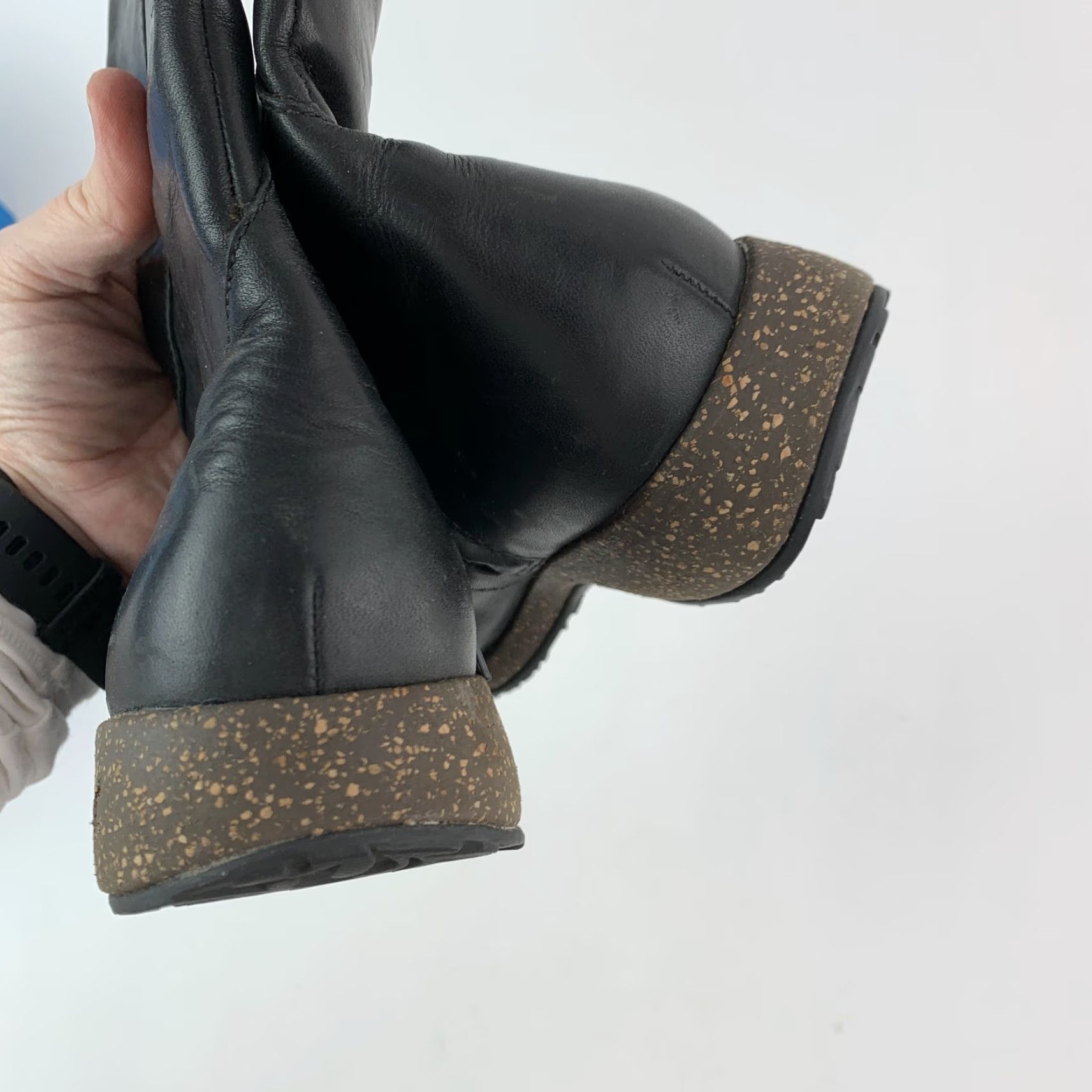 Teva Teva Women's Leather Mid-Calf Riding Boots Black US 6 EU 37 Side Zip Button Boot Casual Everyday Winter Size US 6 / IT 36 - 5 Thumbnail