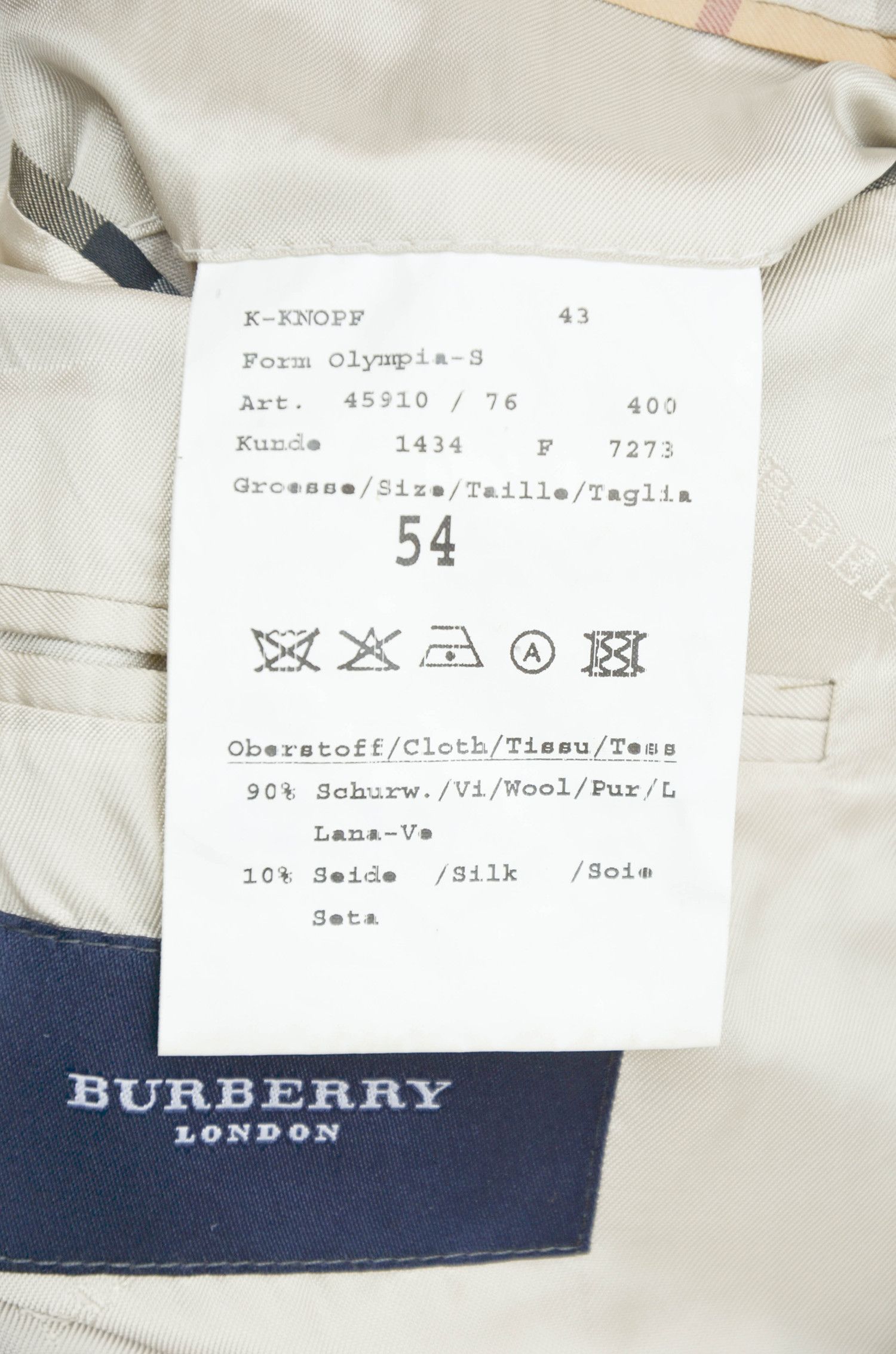 Burberry Burberry London Checked Wool-Silk Blazer – EU54 Size 44R - 12 Thumbnail