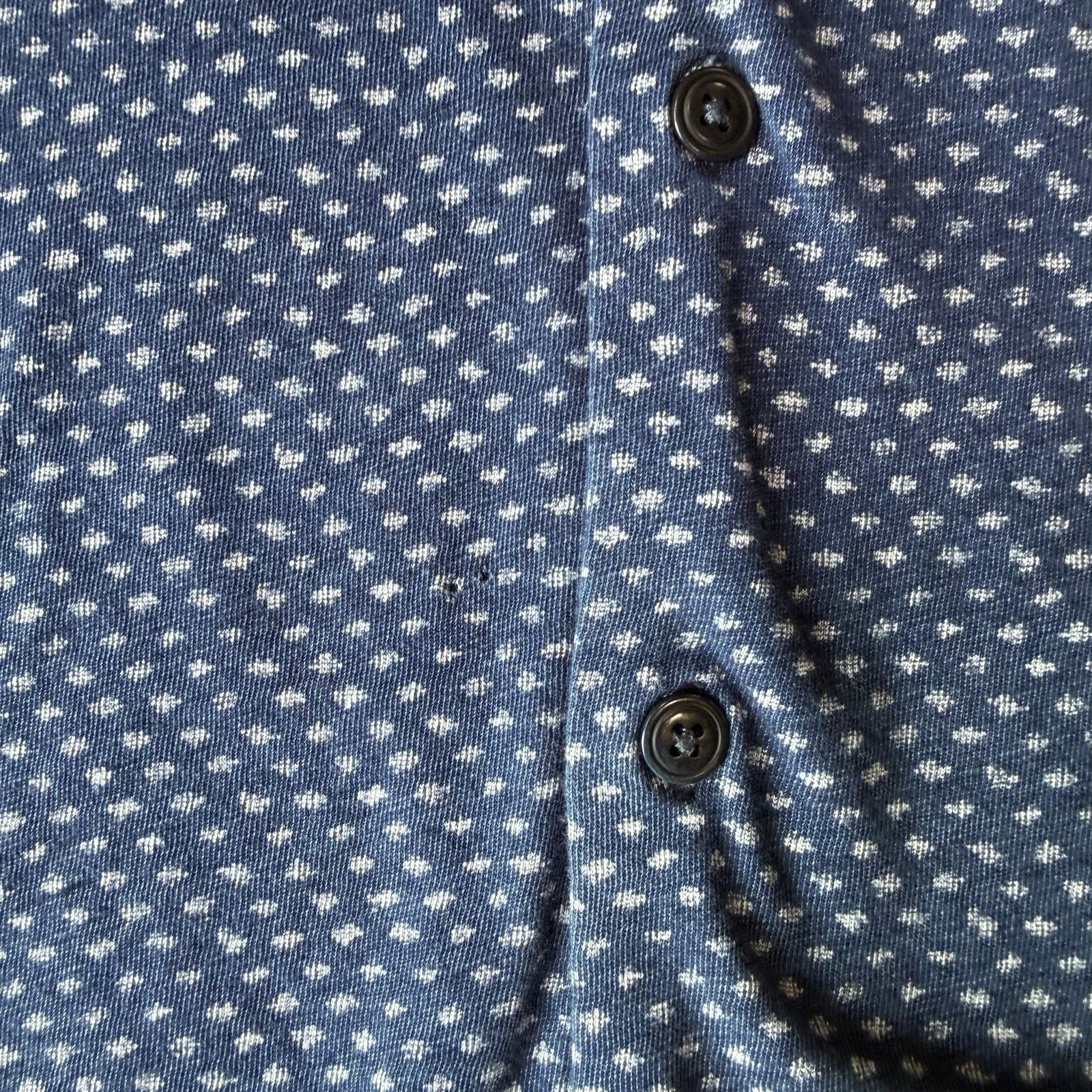 Faherty Faherty Breeze Shirt M Blue Cotton Short Sleeve Button Up Size US M / EU 48-50 / 2 - 6 Thumbnail