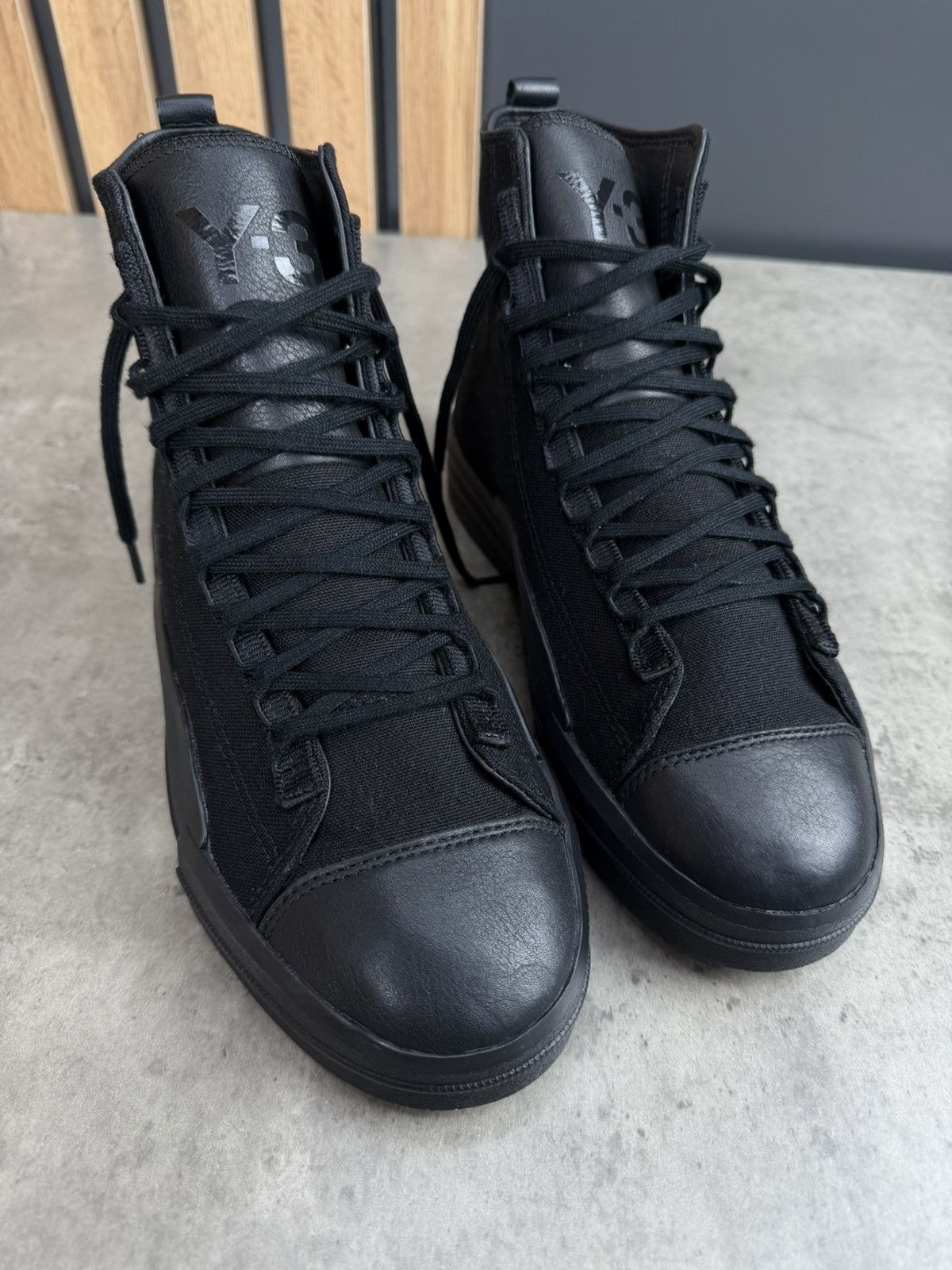 Adidas Adidas Y-3 Yuben Mid Triple Black Sneakers Size US 7.5 Size US 7.5 / EU 40-41 - 3 Thumbnail