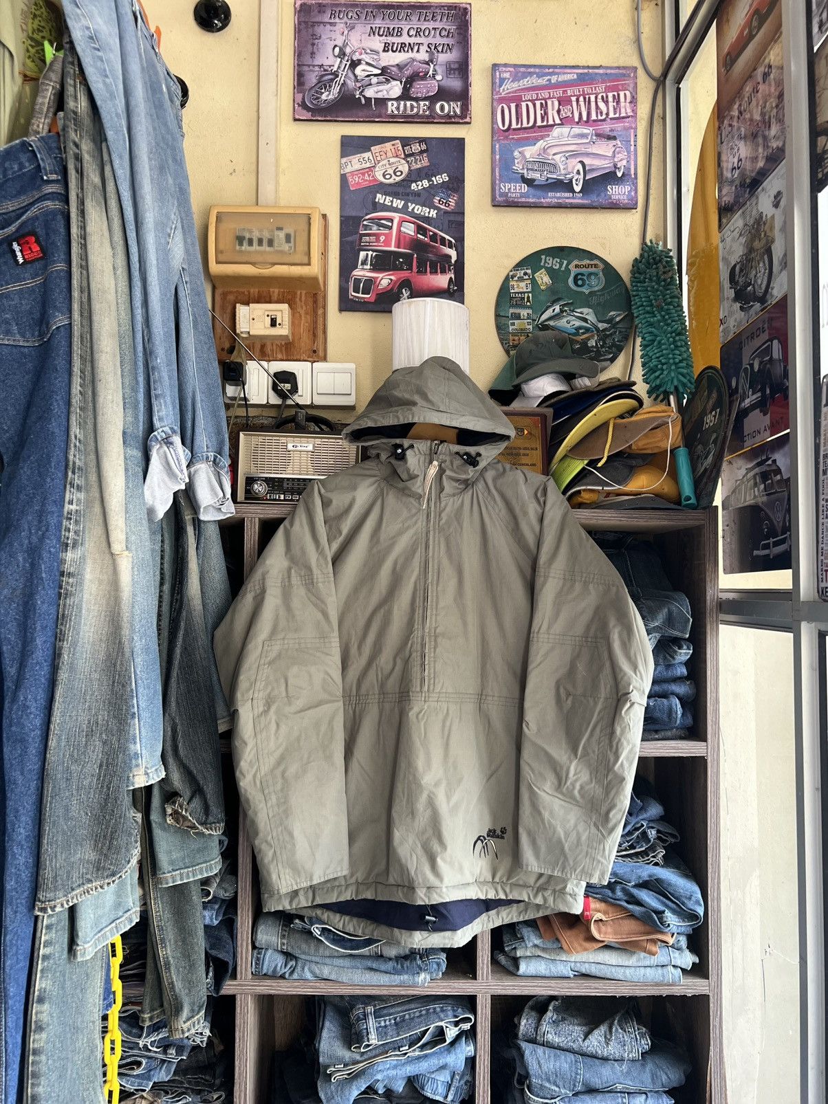 Jack Wolfskin 🔥Vintage Jack Wolfskin Half Zipper Hoodie Jacket Size US L / EU 52-54 / 3 - 1 Thumbnail