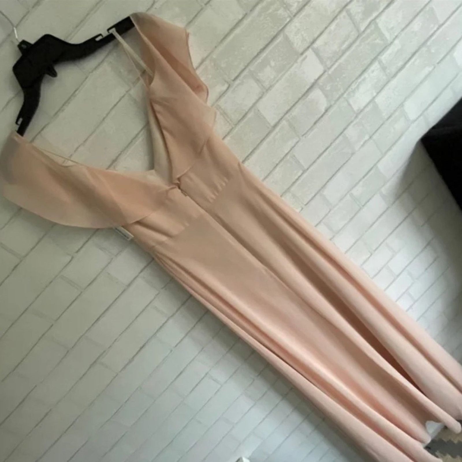 Jenny Packham Jenny Yoo NEW $285 Mila Blush Cold Shoulder Gown, 0 NWT Size XS / US 0-2 / IT 36-38 - 9 Thumbnail