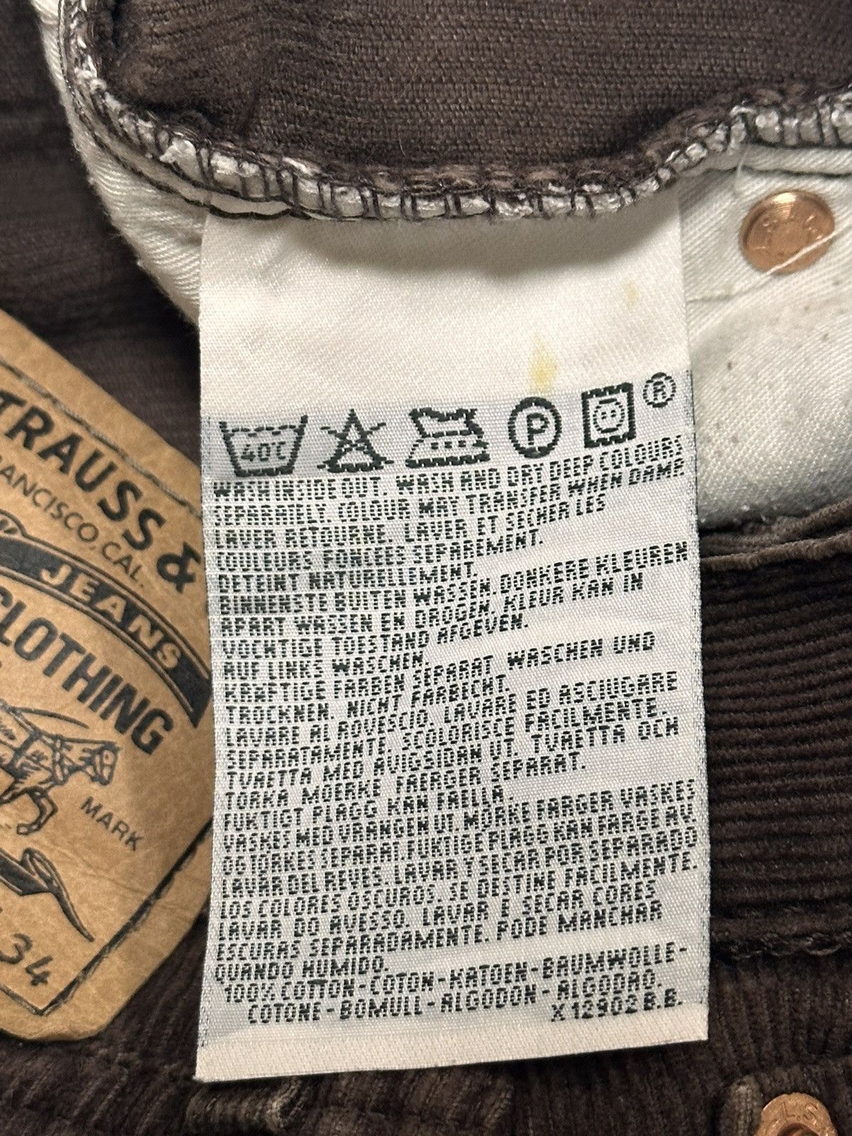 Levi's × Vintage 90’s Levis Vintage 551 Y2k Cowboy Corduroy Pants Size US 30 / EU 46 - 15 Thumbnail