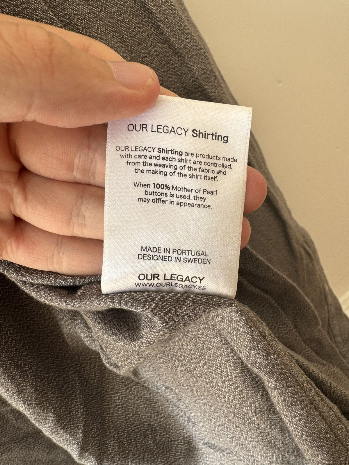 Our Legacy Our Legacy Gray Textured Shirt Size US S / EU 44-46 / 1 - 2 Thumbnail