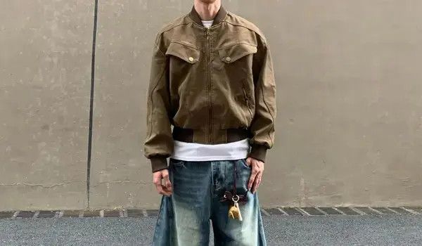 Other Higuchi x Rieko Stylish Brown Bomber Jacket Size US L / EU 52-54 / 3 - 6 Thumbnail