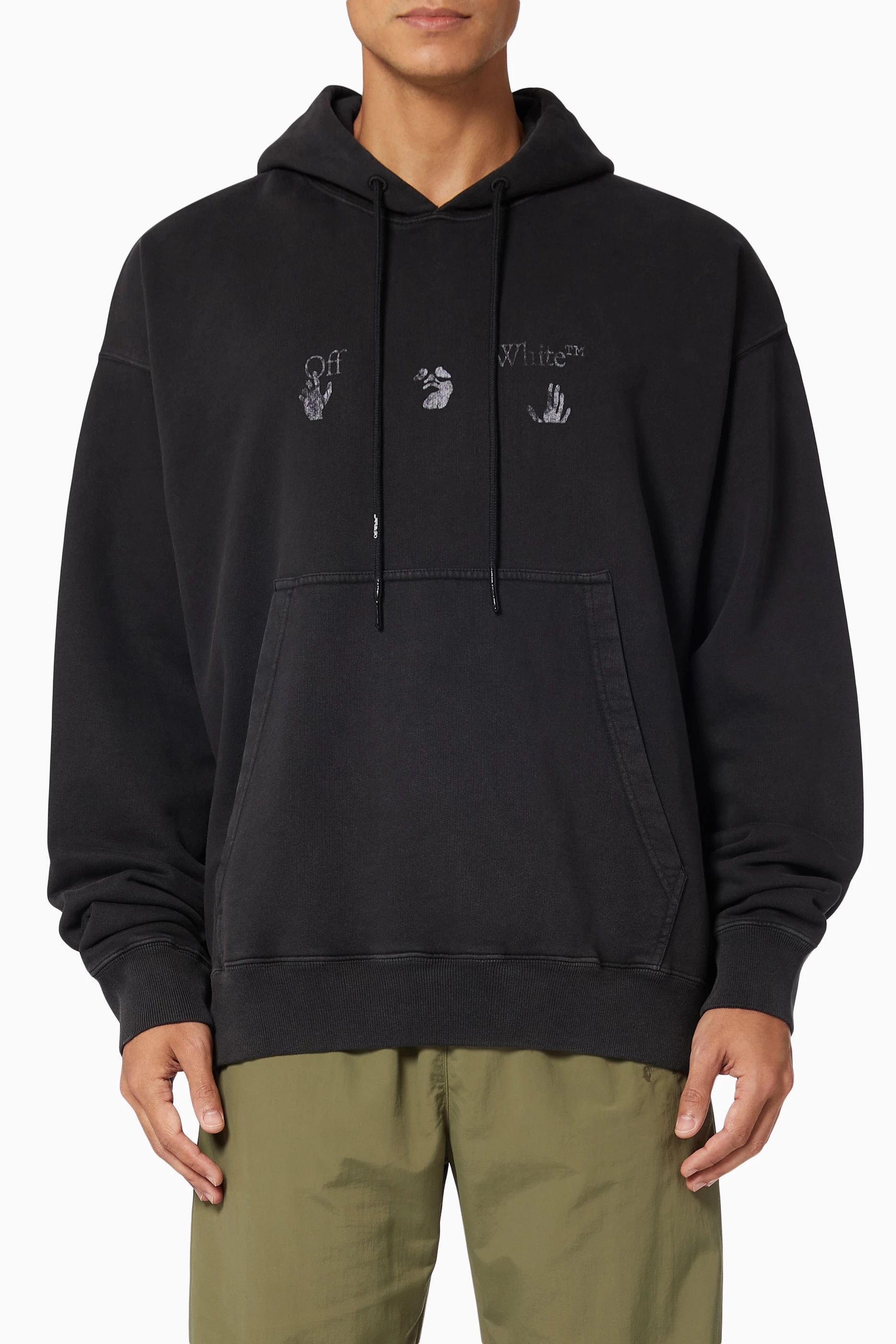 Off-White Vintage Black Big Logo Oversized Skate Hoodie Size US XXL / EU 58 / 5 - 2 Thumbnail