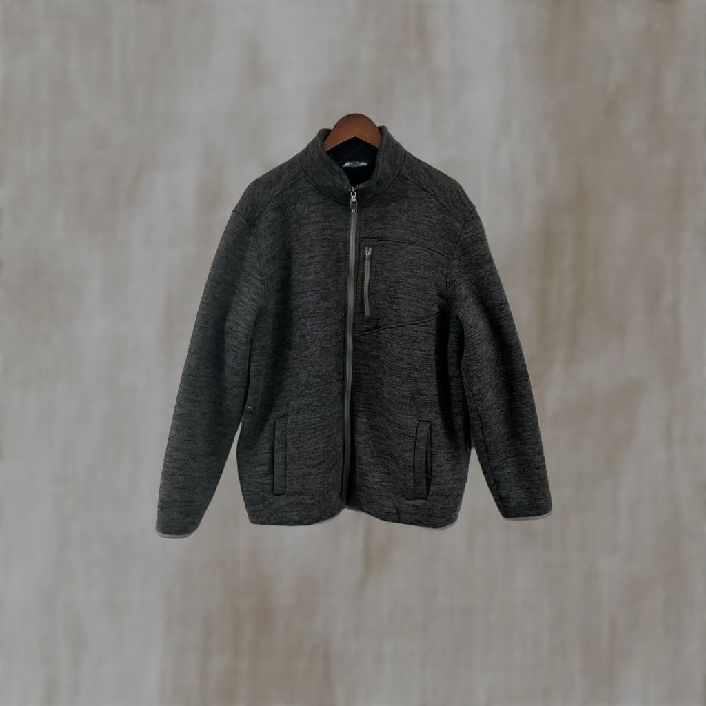 Izod IZOD Men's Gray Fleece Jacket Zip Pockets XL Regular Size US XL / EU 56 / 4 - 1 Thumbnail