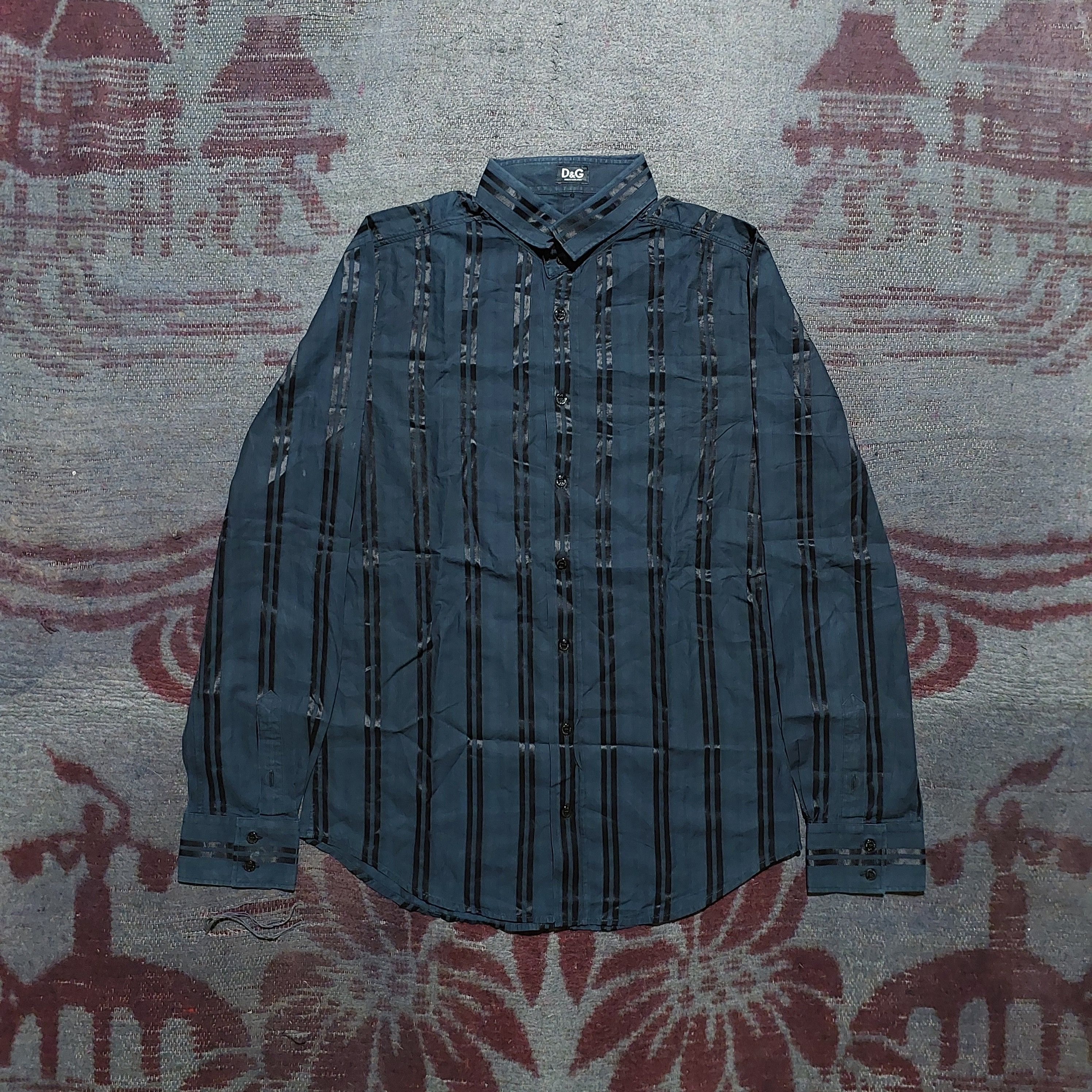 Dolce & Gabbana Dolce & Gabbana stripes black L_s shirt Size US M / EU 48-50 / 2 - 1 Thumbnail
