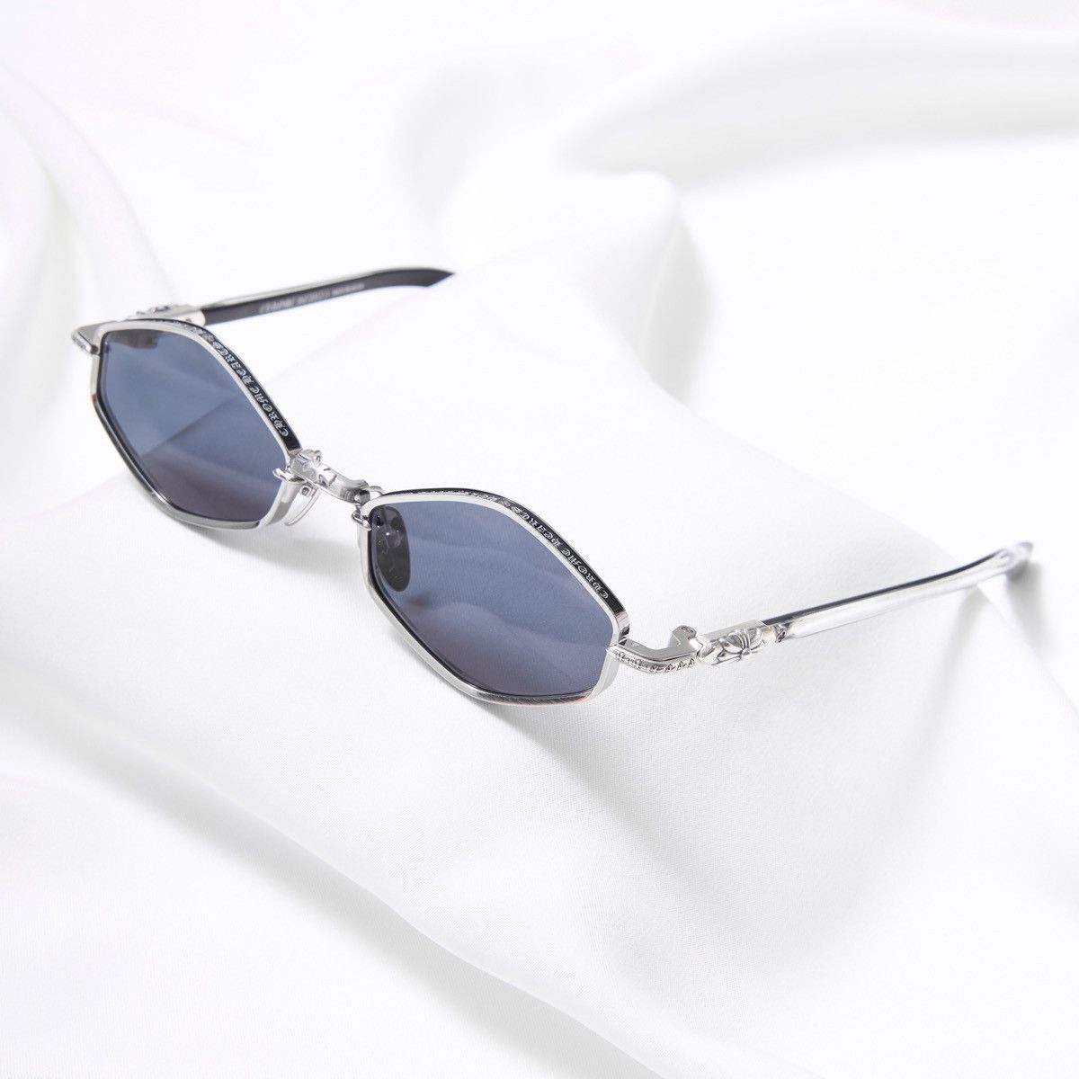 Chrome Hearts CHROME HEARTS NIP SLIP BRUSHED ALLOY/BLACK-BLACK-PLASTIC SUNGLASSES Size ONE SIZE - 2 Thumbnail