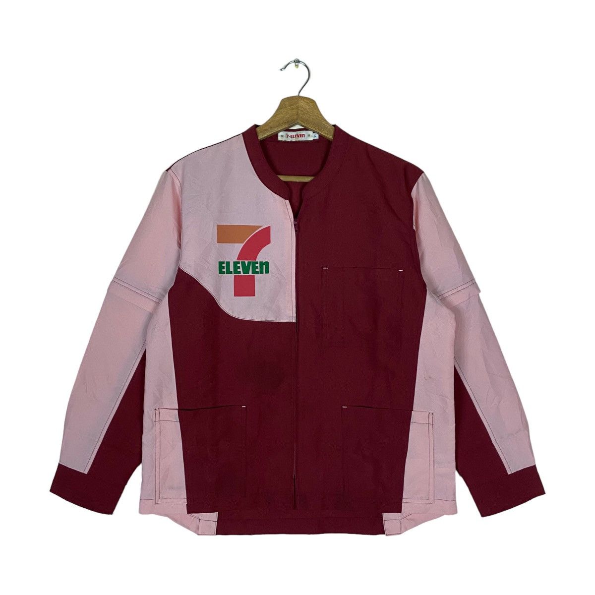 Vintage 7-Eleven Full Zipper Staff Uniform Light Jacket