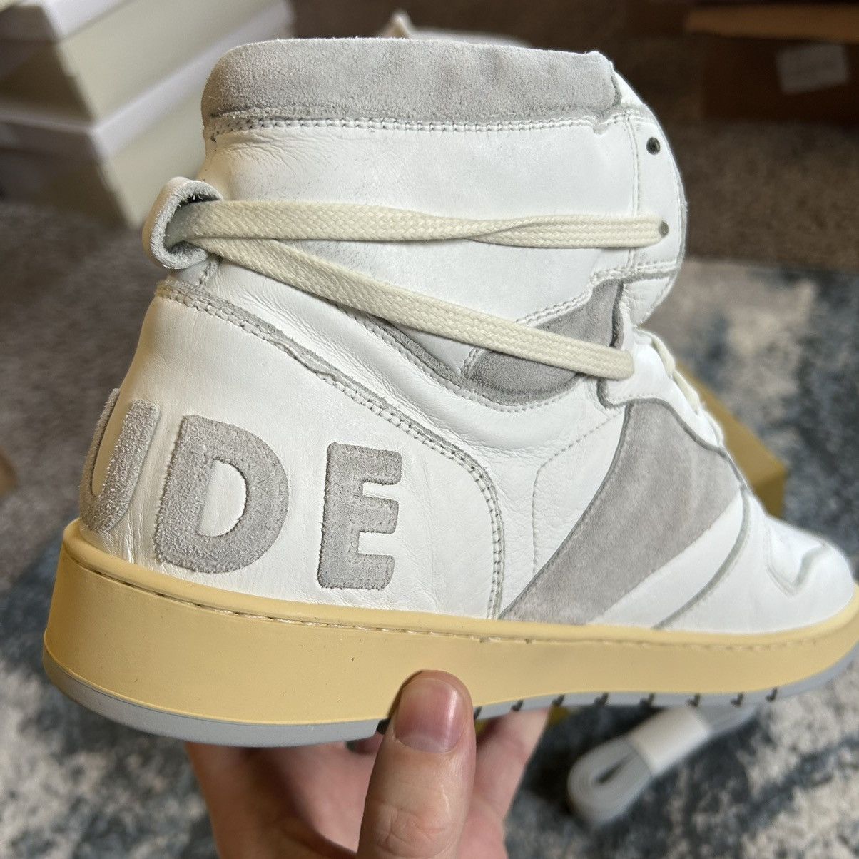 Rhude RHUDE RHECESS Hi WHiTE GREY NATURAL NEUTRAL MADE iN iTALY Size US 9 / EU 42 - 7 Thumbnail