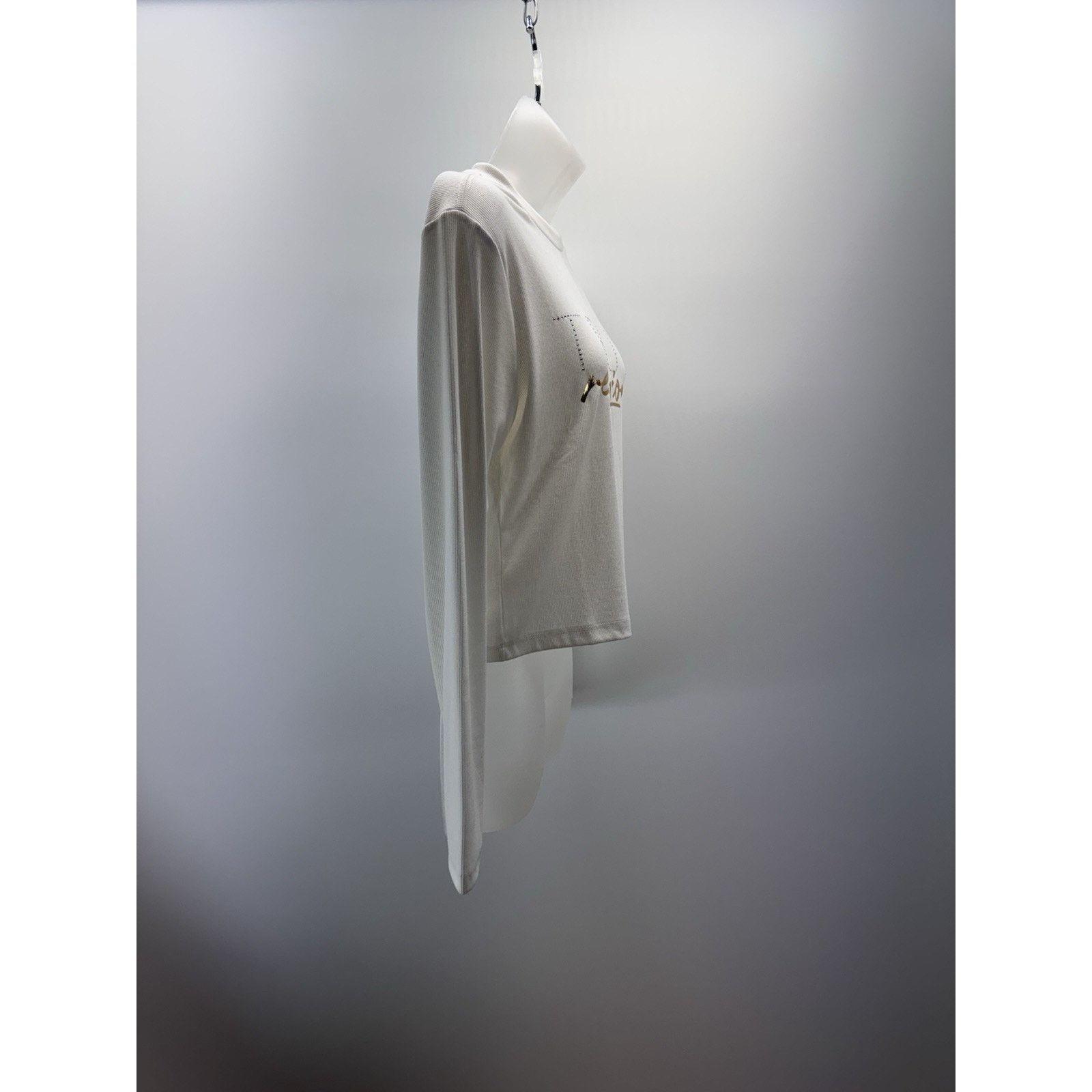 True Religion True Religion Ribbed Long Sleeve Crew Tee Women Size M Bling Size M / US 6-8 / IT 42-44 - 4 Thumbnail