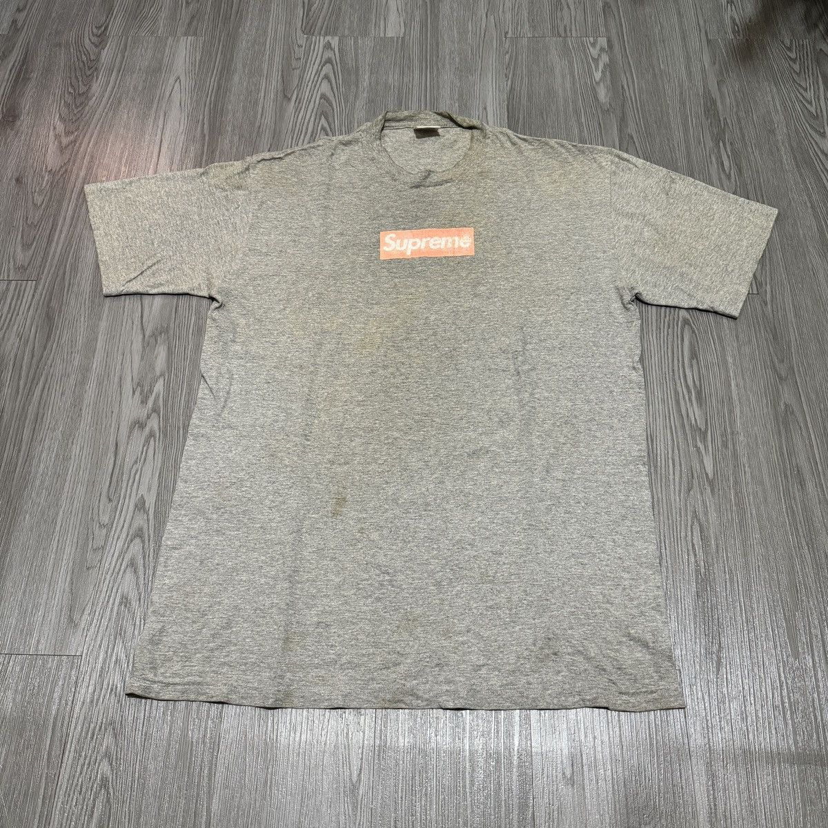 Supreme Authentic Rare 2003 Supreme Safety Orange Box Logo T Shirt ...