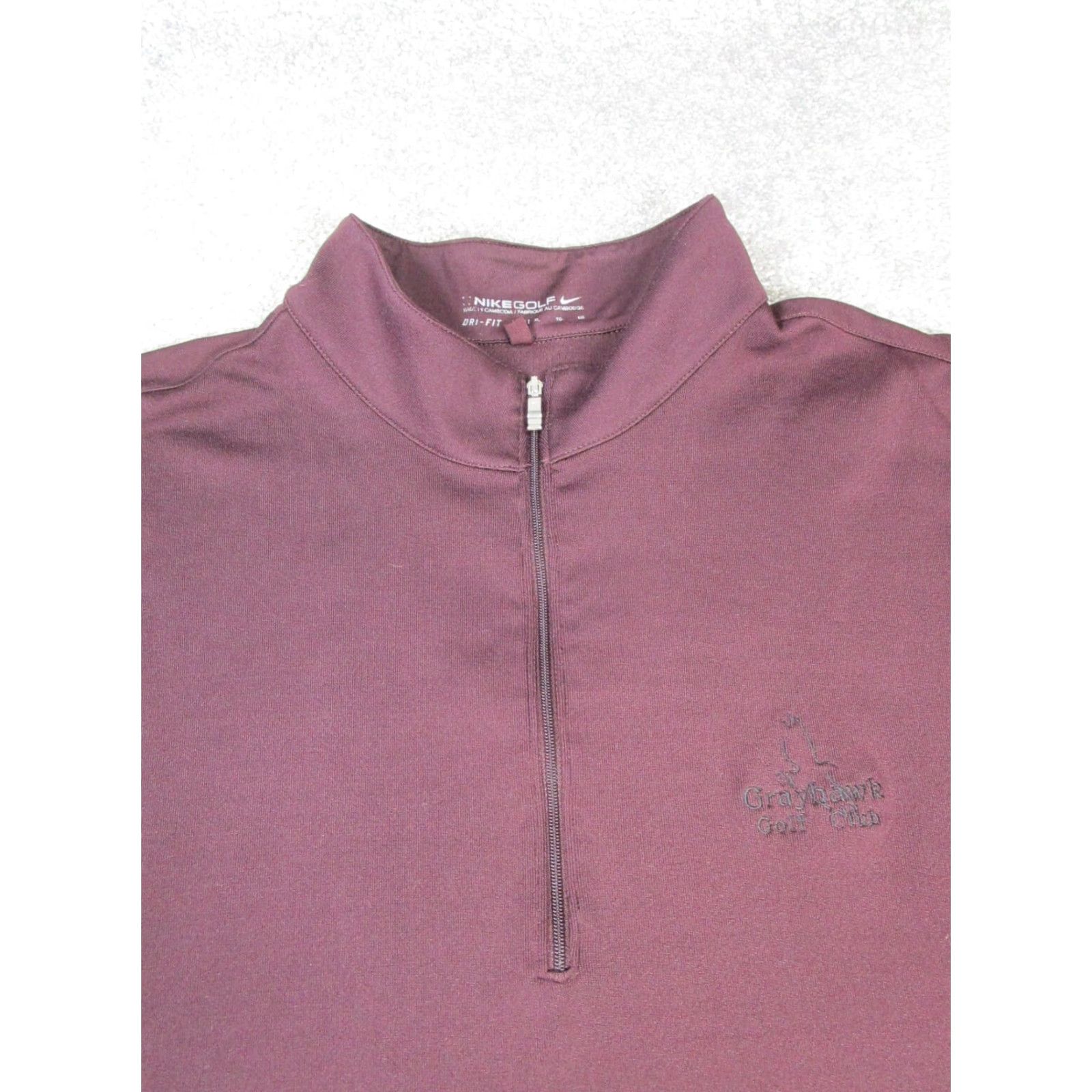 Nike Nike Golf Sweater Mens XL Burgundy Dri-FIT Quarter Zip Logo Pullover Size US XL / EU 56 / 4 - 2 Thumbnail