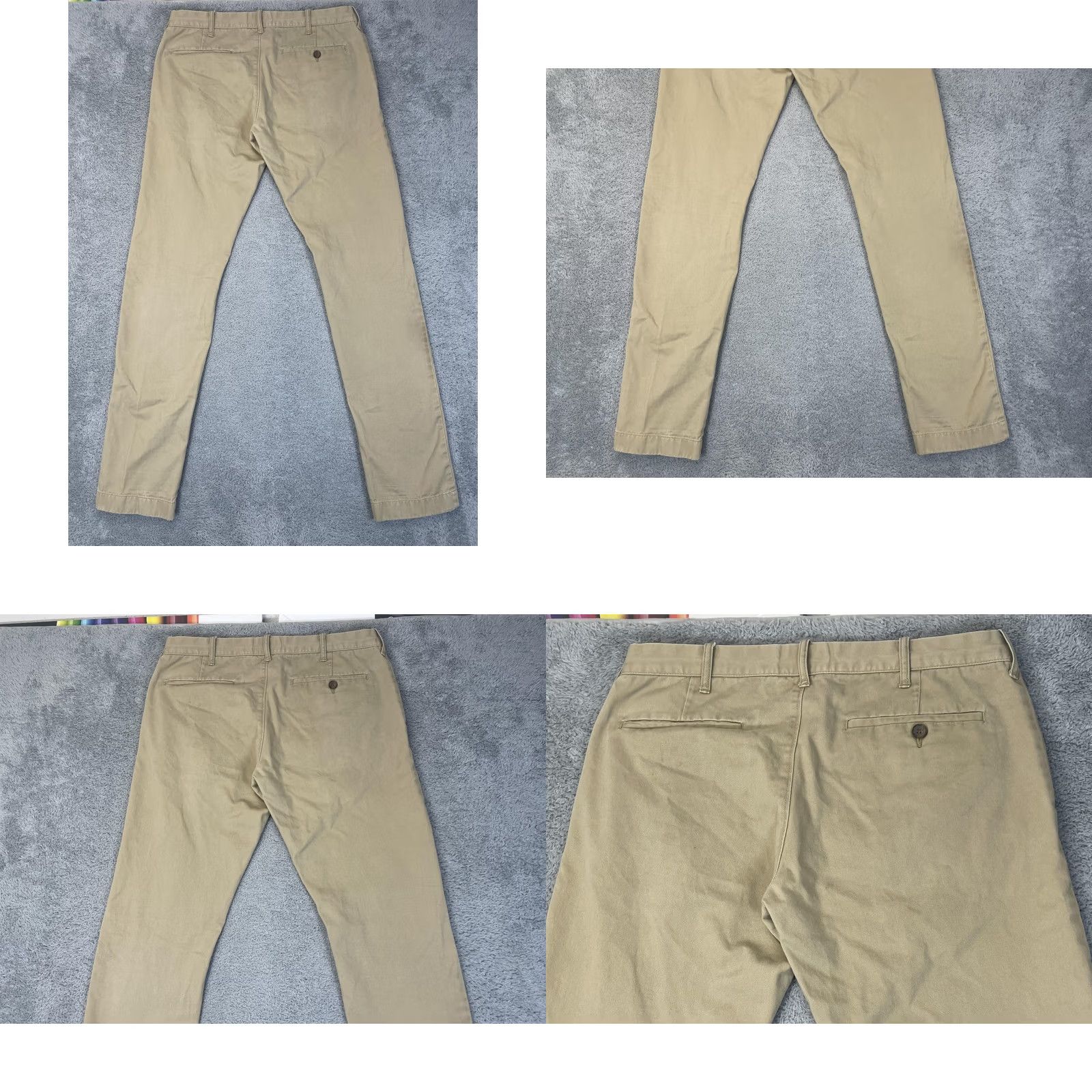 J.Crew J.Crew Driggs Chino Pants Mens 32x34 Khaki Slim Flat Front Zip Fly Cotton Casual Pants Size US 32 / EU 48 - 10 Thumbnail