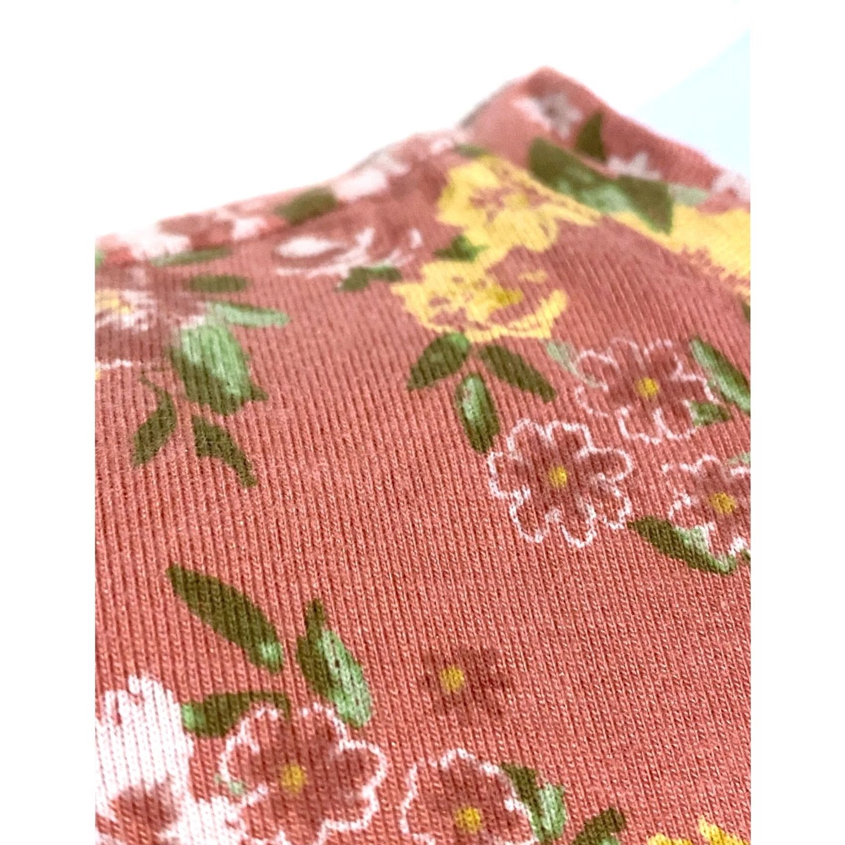 Pinko VINTAGE So Floral Pink Ruched Bodycon Tee Dress L Prairie Cottage Bloomcore Stretch NWT Size L / US 10 / IT 46 - 5 Thumbnail