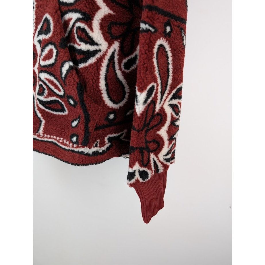 Amiri o1rshd1 Printed Bandana Fleece Hoodie in Red/Black Size US S / EU 44-46 / 1 - 6 Thumbnail