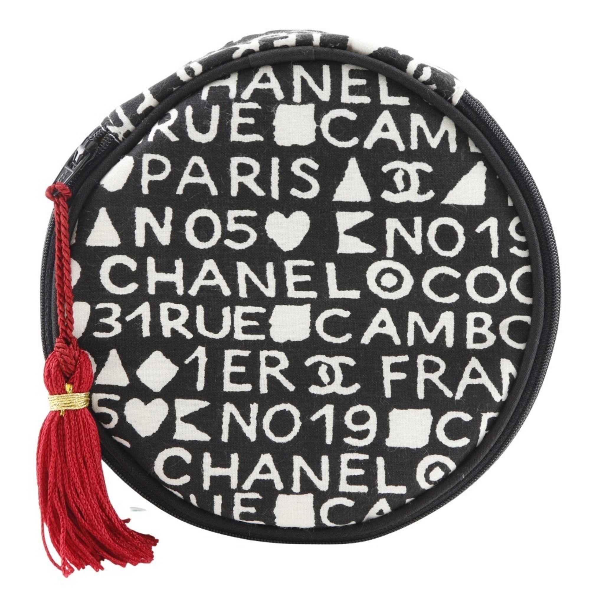 Chanel Chanel 31rue Cambon Makeup Pouch, Novelty, Cotton, Black, Zippered, Women's Size ONE SIZE - 1 Thumbnail