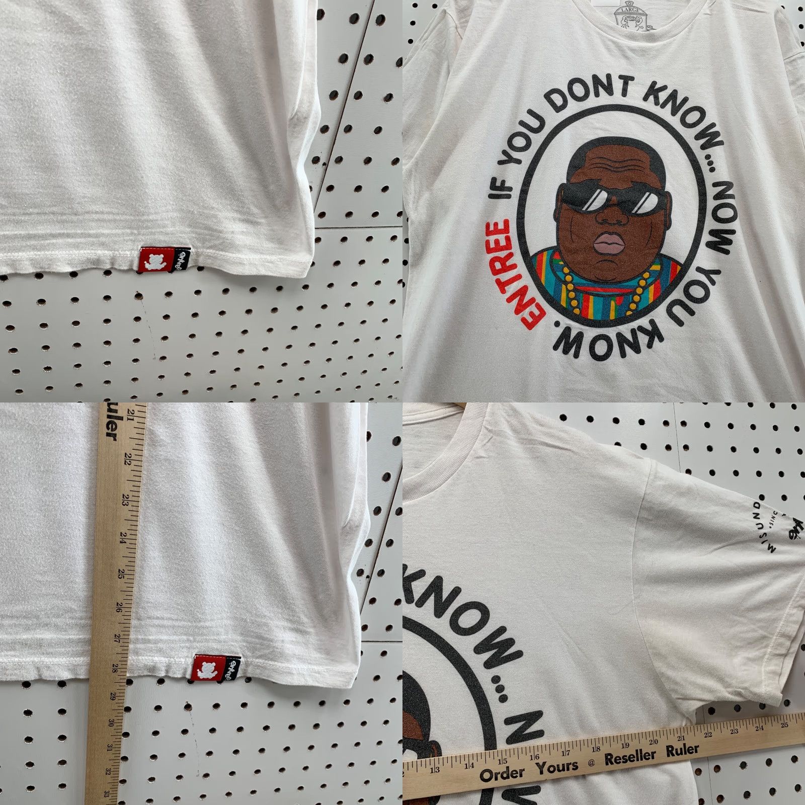 tentree VINTAGE Biggie Shirt Mens L White If You Dont Know Hip Hop Rap Music TEE 21x28.5 Size US L / EU 52-54 / 3 - 8 Thumbnail