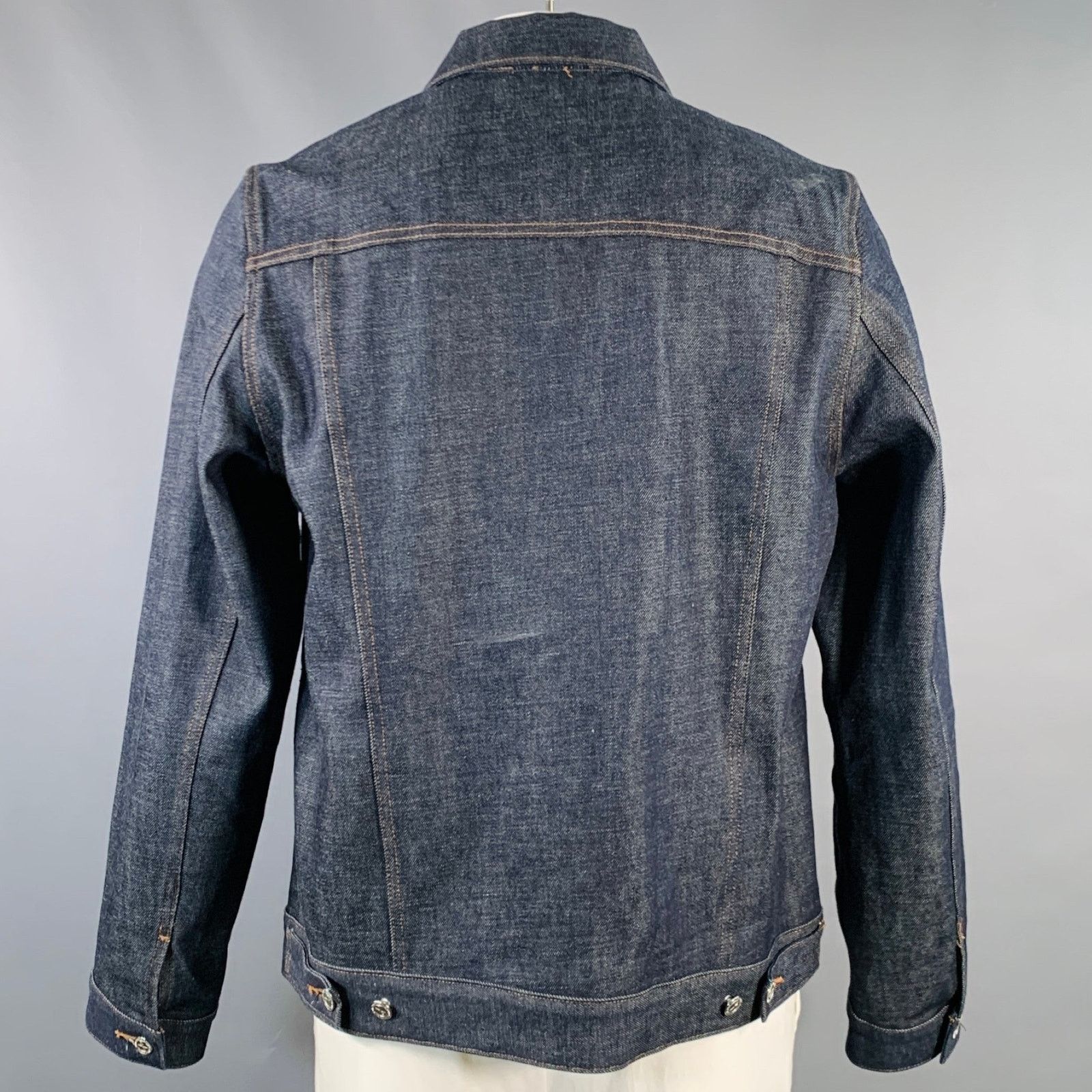 A.P.C. A.P.C. Size XL Blue Twill Cotton Denim Button Up Jacket Size US XL / EU 56 / 4 - 3 Thumbnail