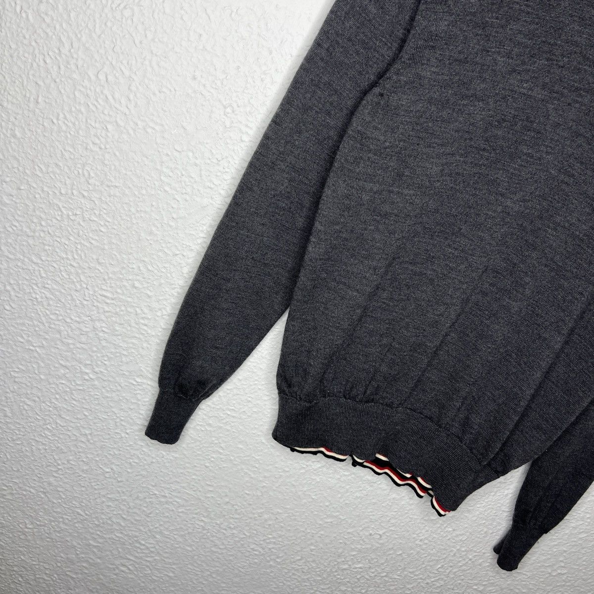 Moncler Moncler Maglione Tricot Girocollo 3M Patch Logo Wool Sweater Size US M / EU 48-50 / 2 - 3 Thumbnail