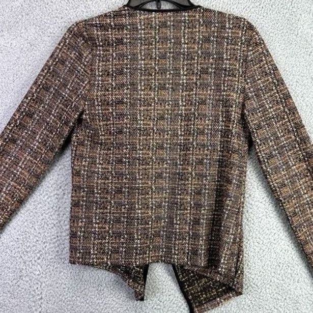 Vintage Alberto Makali Blazer Womens Small Brown Cardigan Plaid Office Casual Ladies Size S / US 4 / IT 40 - 2 Thumbnail