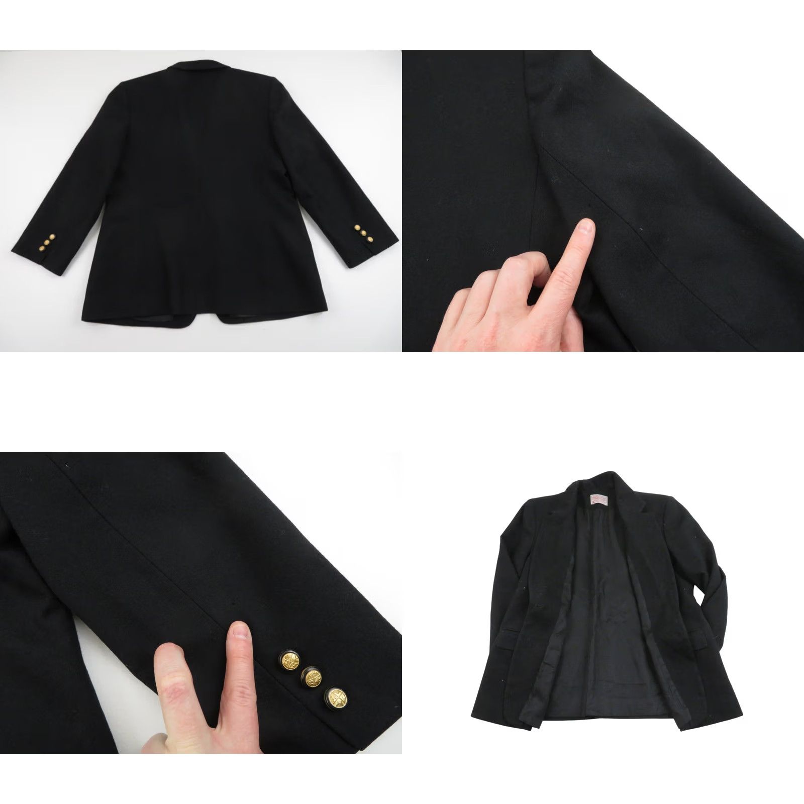 Pendleton VINTAGE Pendleton 100% Wool Blazer Jacket Coat Womens 10P Medium Black Blazer 80s 90s Retro USA Southwestern Country Club Gift Womens Size L / US 10 / IT 46 - 9 Thumbnail