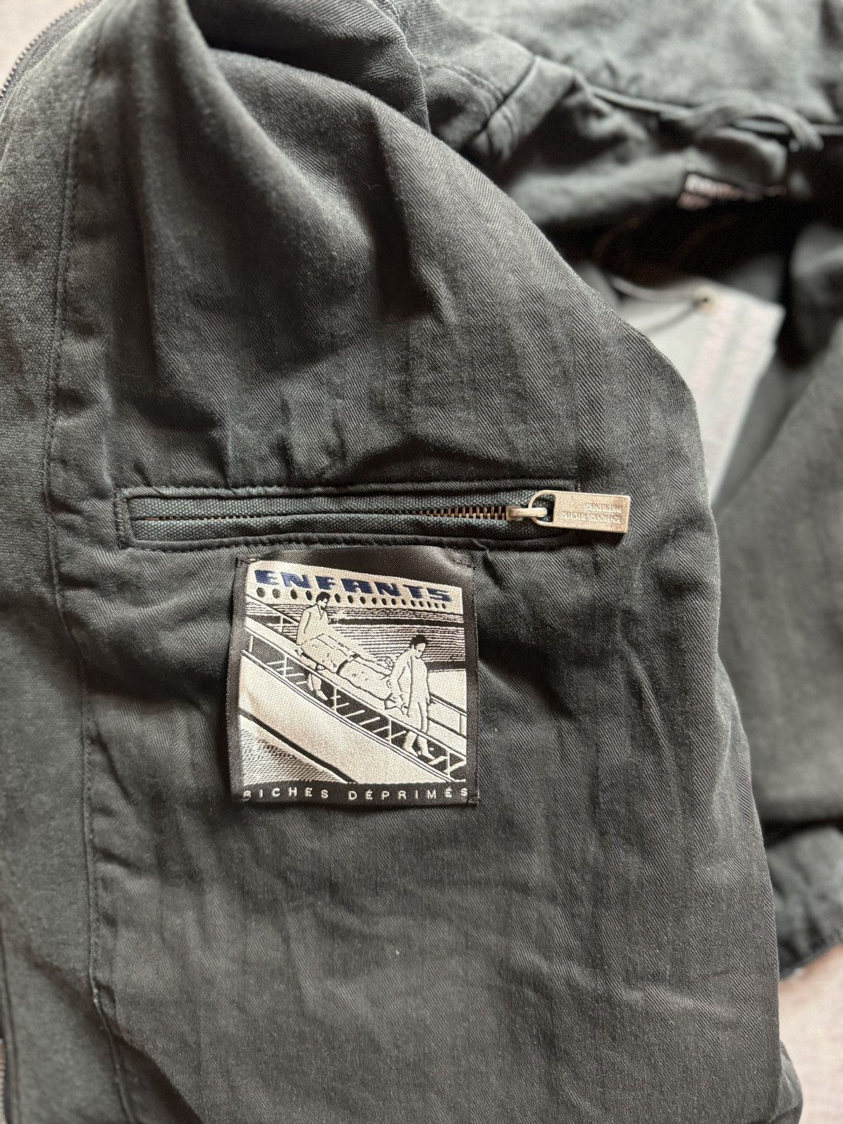 Enfants Riches Deprimes ENFANTS RICHES DÉPRIMÉS LOGO DISTRESSED WORK JACKET Size US M / EU 48-50 / 2 - 11 Thumbnail