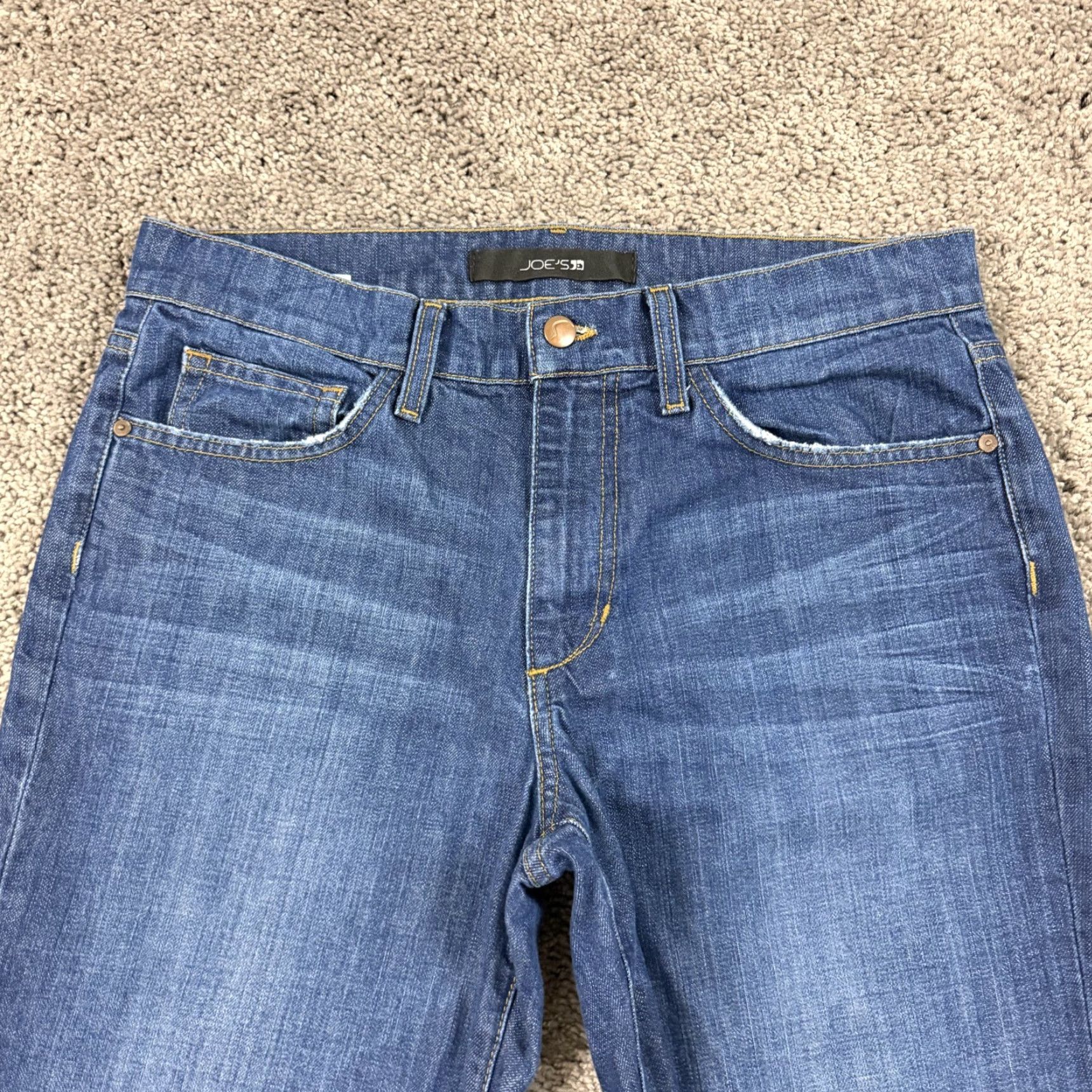 Vintage Joe's Jeans Jeans Mens 32 Straight Leg Mid Rise Dark Wash 100% Cotton Denim Blue The Rebel Size US 32 / EU 48 - 2 Thumbnail