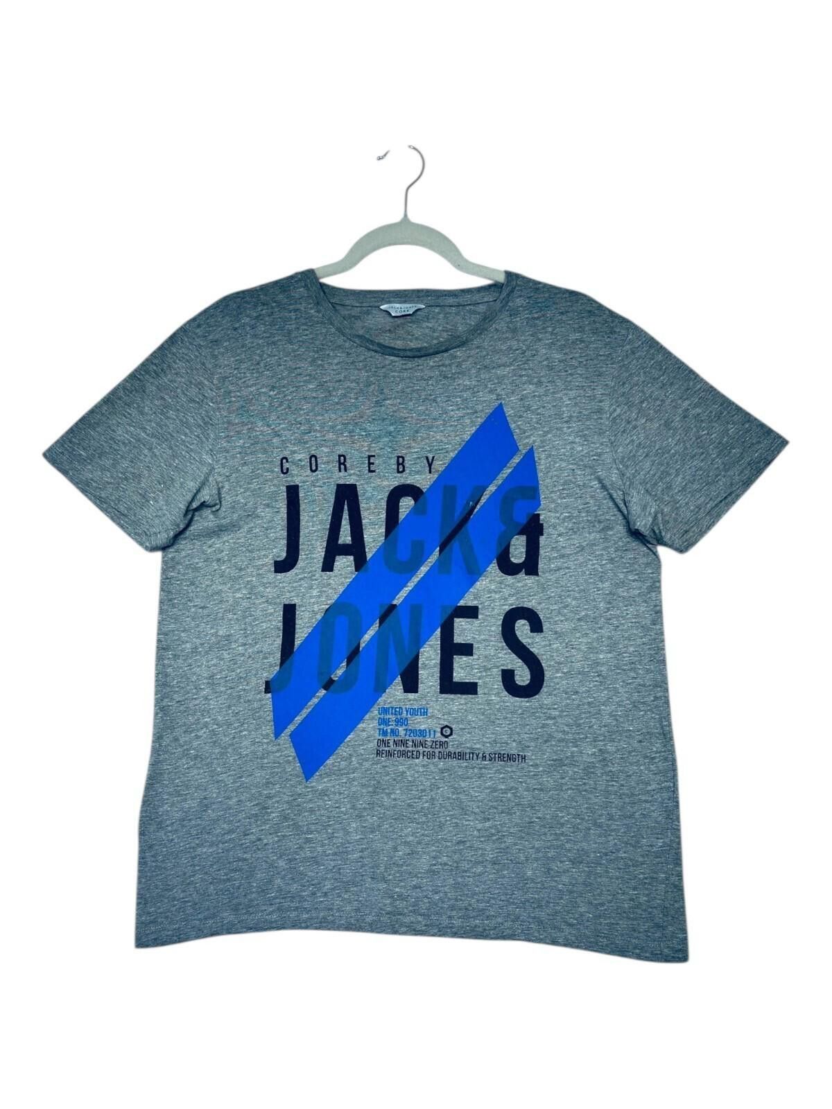Jack & Jones Jack & Jones T-Shirt Men's UK Size L Grey Graphic Print Size US M / EU 48-50 / 2 - 2 Thumbnail