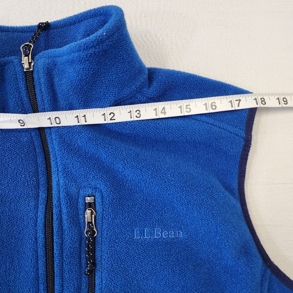 L.L. Bean L.L. Bean Blue Navy Fleece Black Trimming Warm Outdoor Vest Size US L / EU 52-54 / 3 - 8 Thumbnail