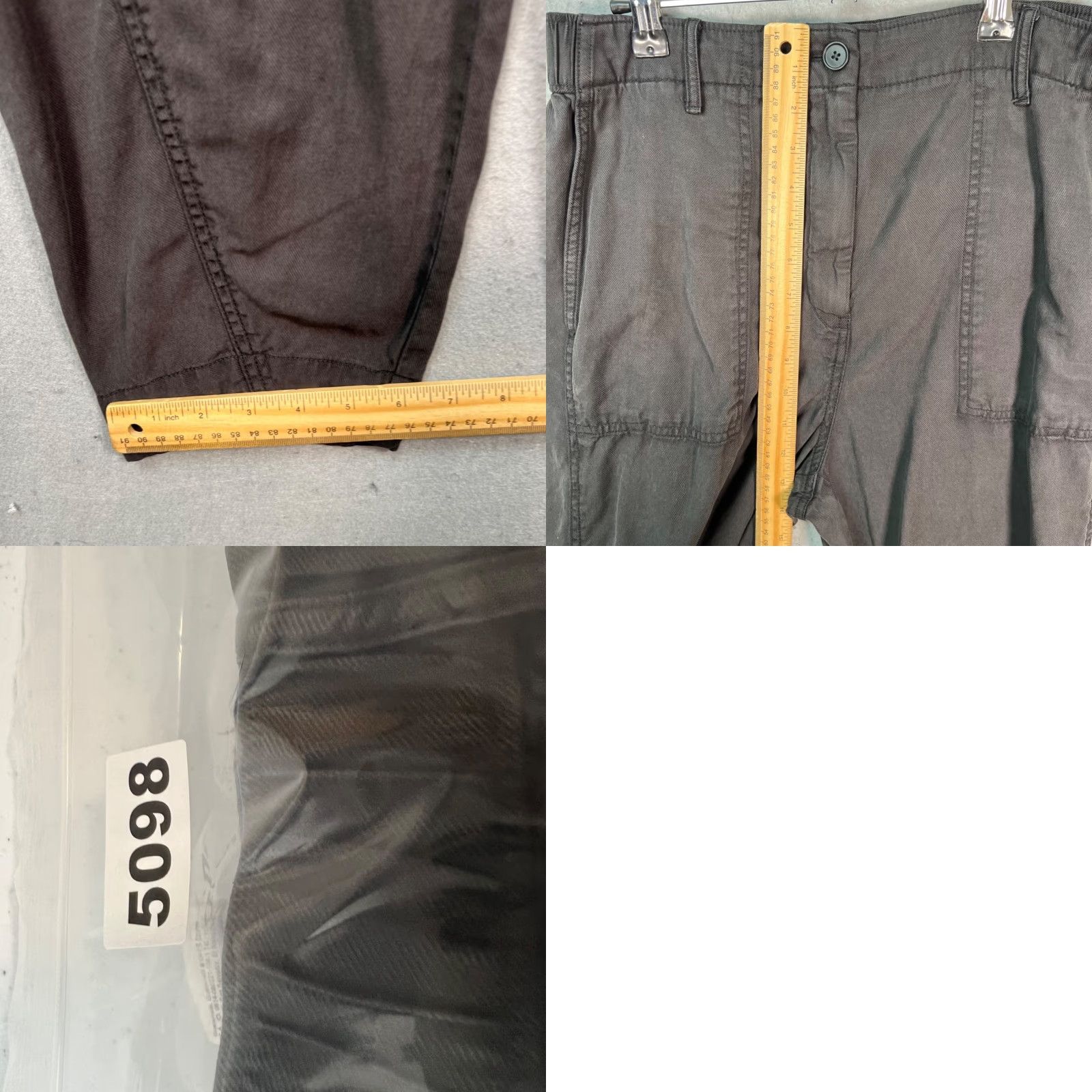 Banana Republic Banana Republic Womens Size M Tall Charcoal Gray Relaxed Chino Pants Size 30" / US 8 / IT 44 - 8 Thumbnail