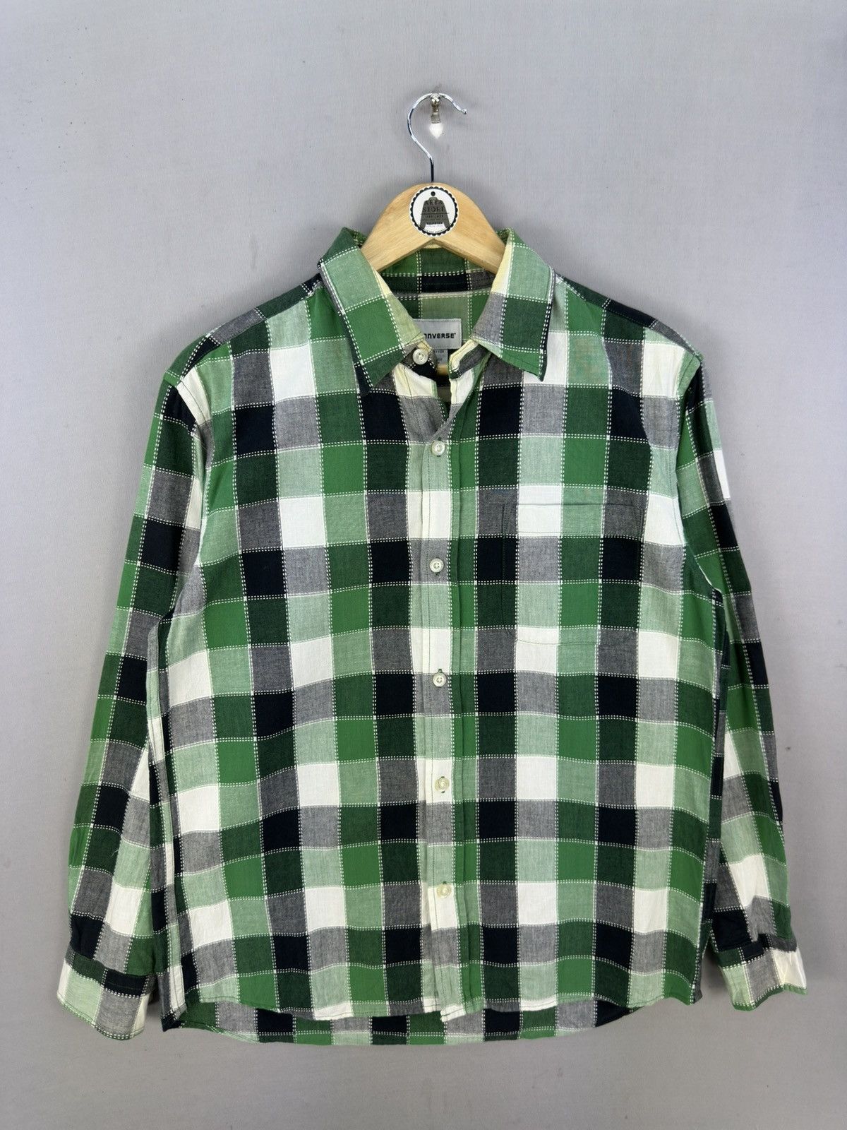 Converse Converse Plaid Check Flannel Shirt Size US L / EU 52-54 / 3 - 1 Thumbnail