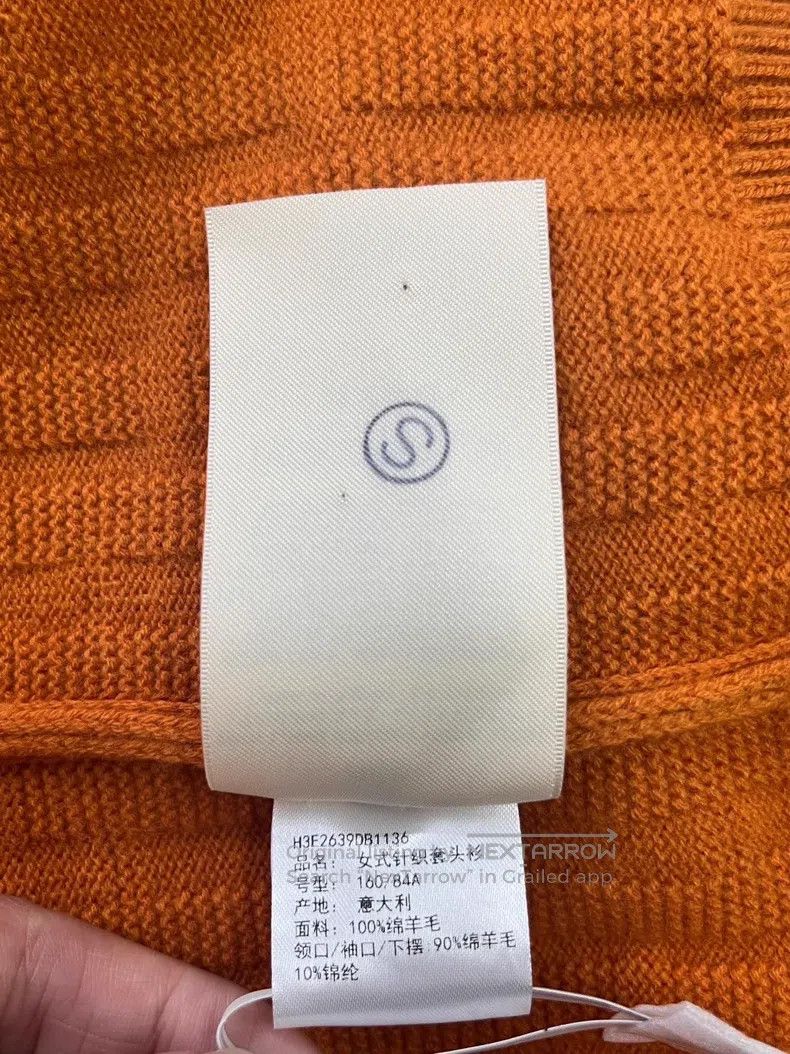 Hermes Hermes Orange print knit short-sleeve Size XS / US 0-2 / IT 36-38 - 6 Thumbnail