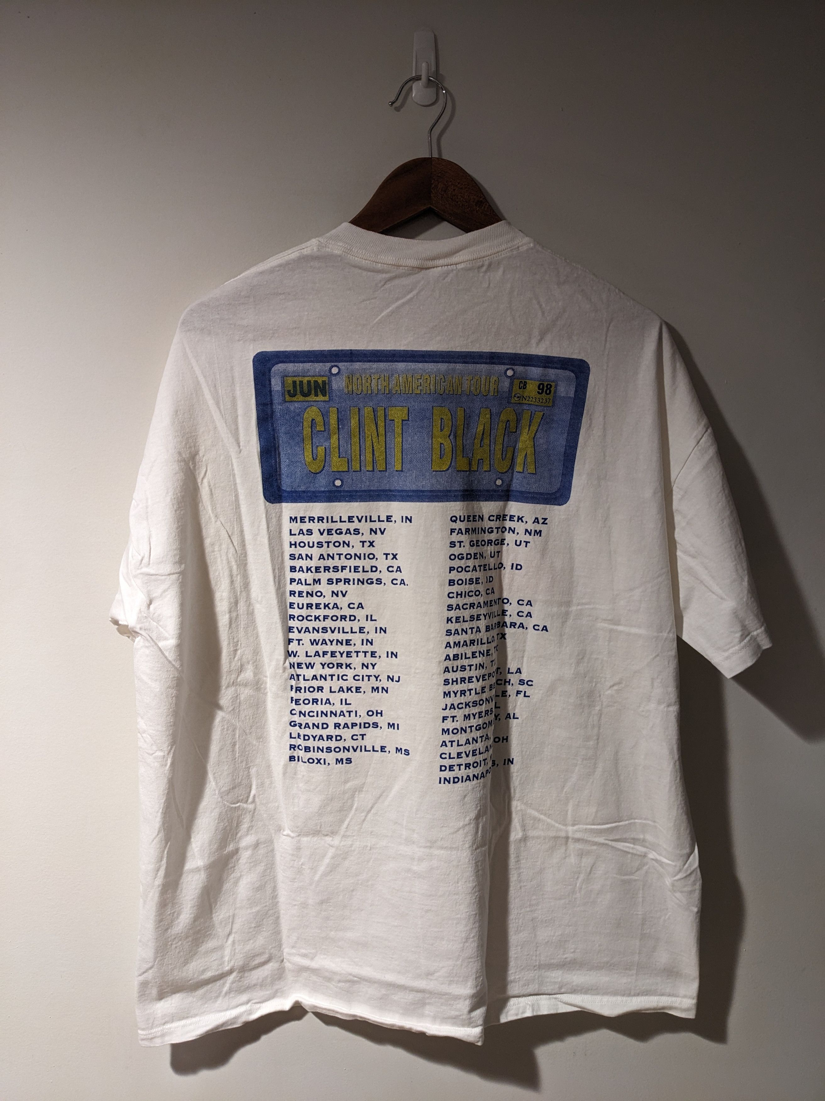 Band Tees × Vintage Vintage 1998 Clint Black Trace Adkins Nothing T-Shirt Size US XL / EU 56 / 4 - 4 Thumbnail
