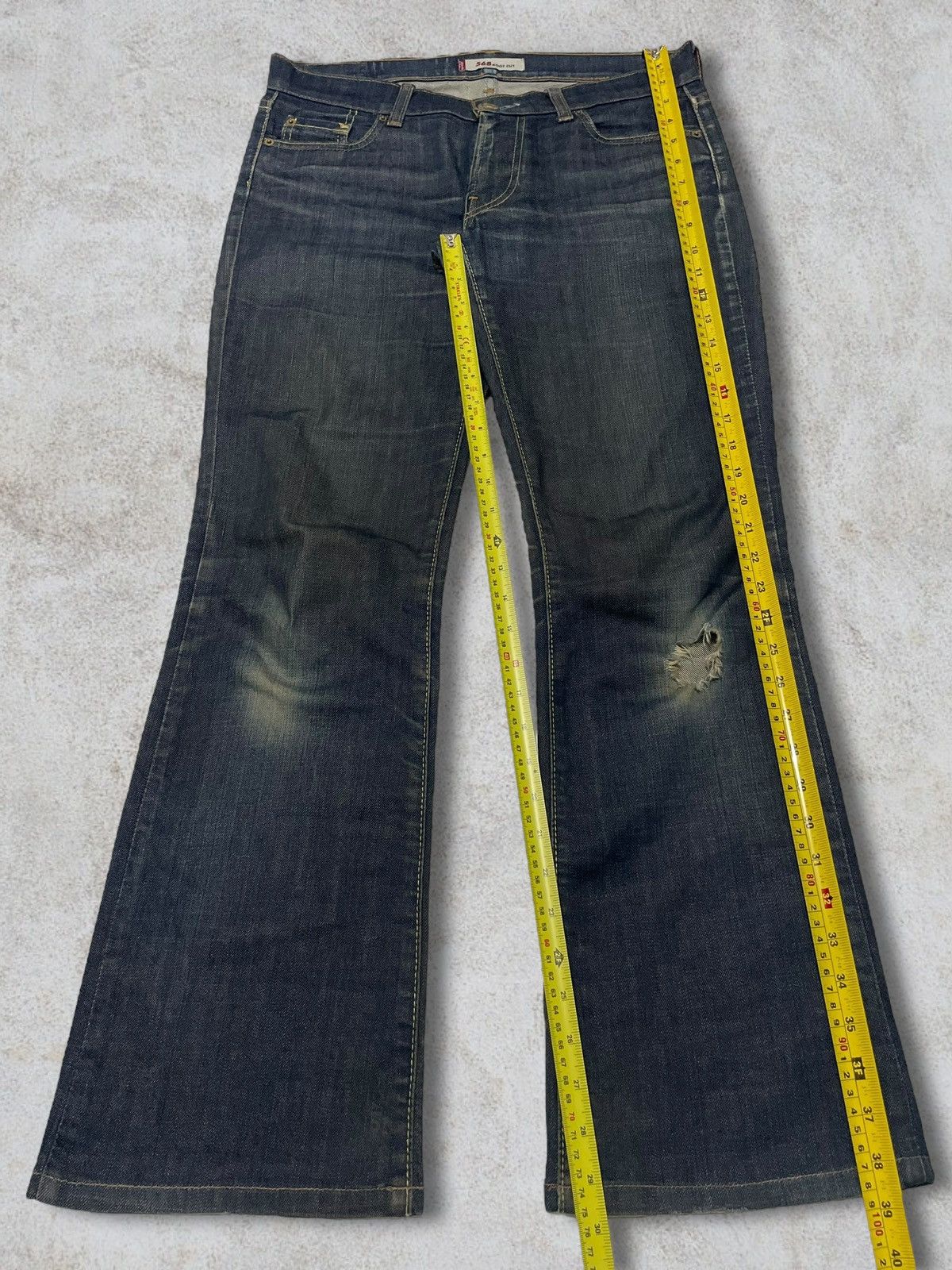 Levi's Vtg Y2k Levi’s Bootcut Streetstyle Distressed Washed Jeans Size US 32 / EU 48 - 13 Thumbnail