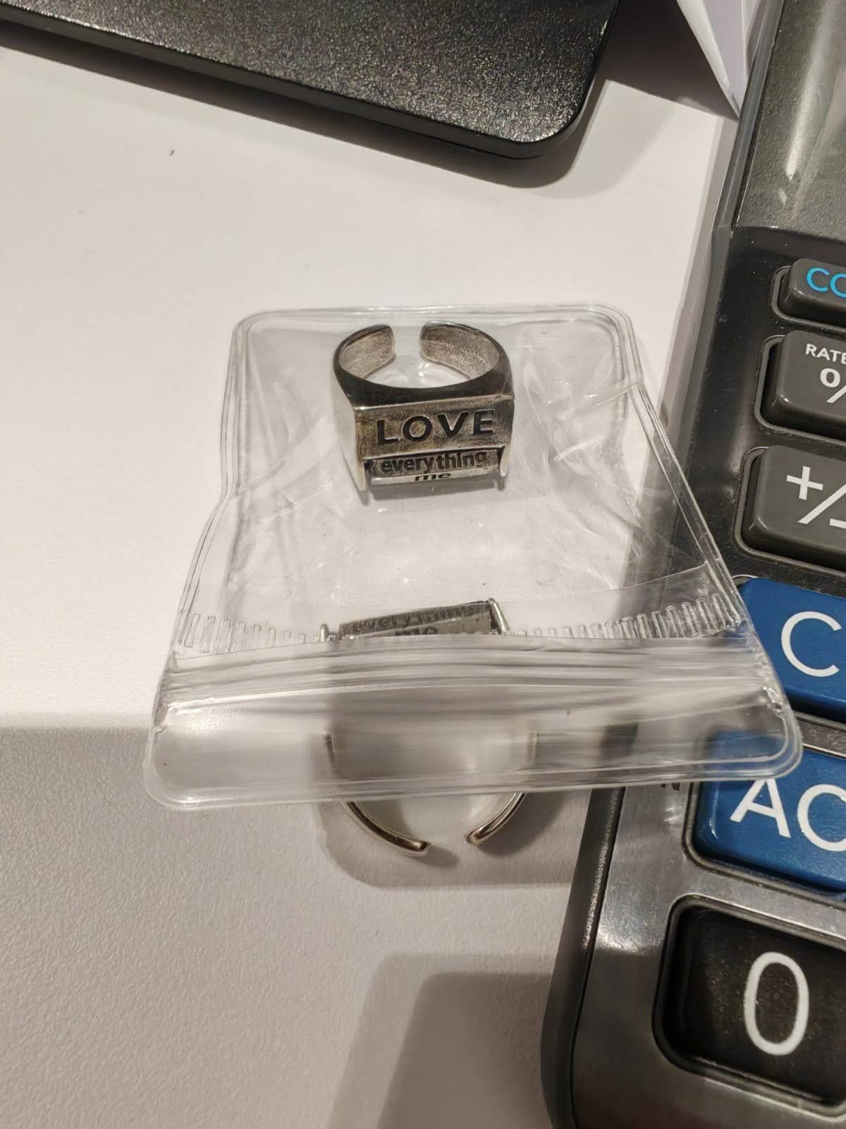 Other Sliver ring with a roll of random text to heal your emotion Size ONE SIZE - 3 Thumbnail