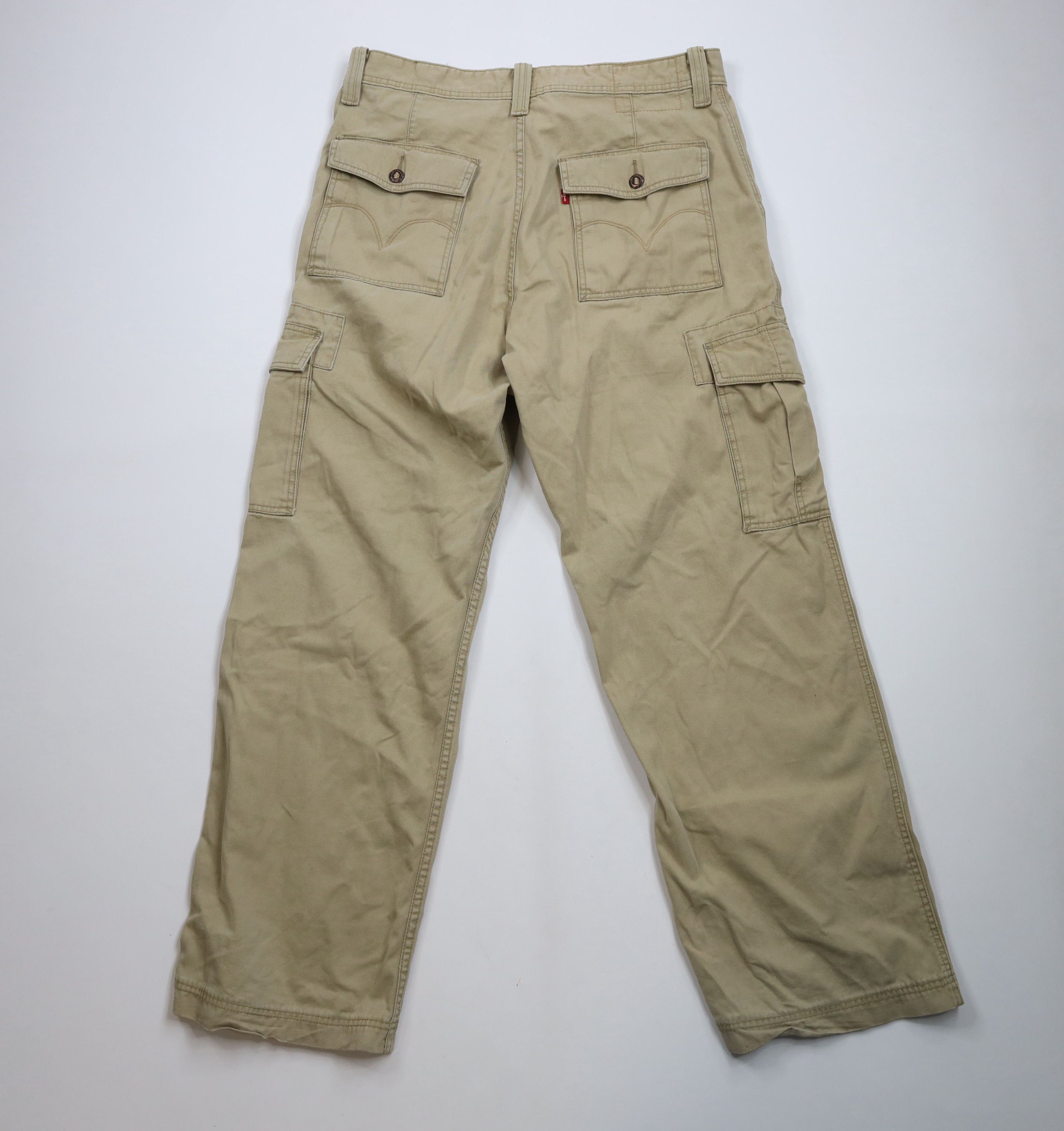 Levi's × Vintage Vintage Y2K Levis Fit Baggy Straight Wide Leg Cargo Pants Size US 36 / EU 52 - 12 Thumbnail