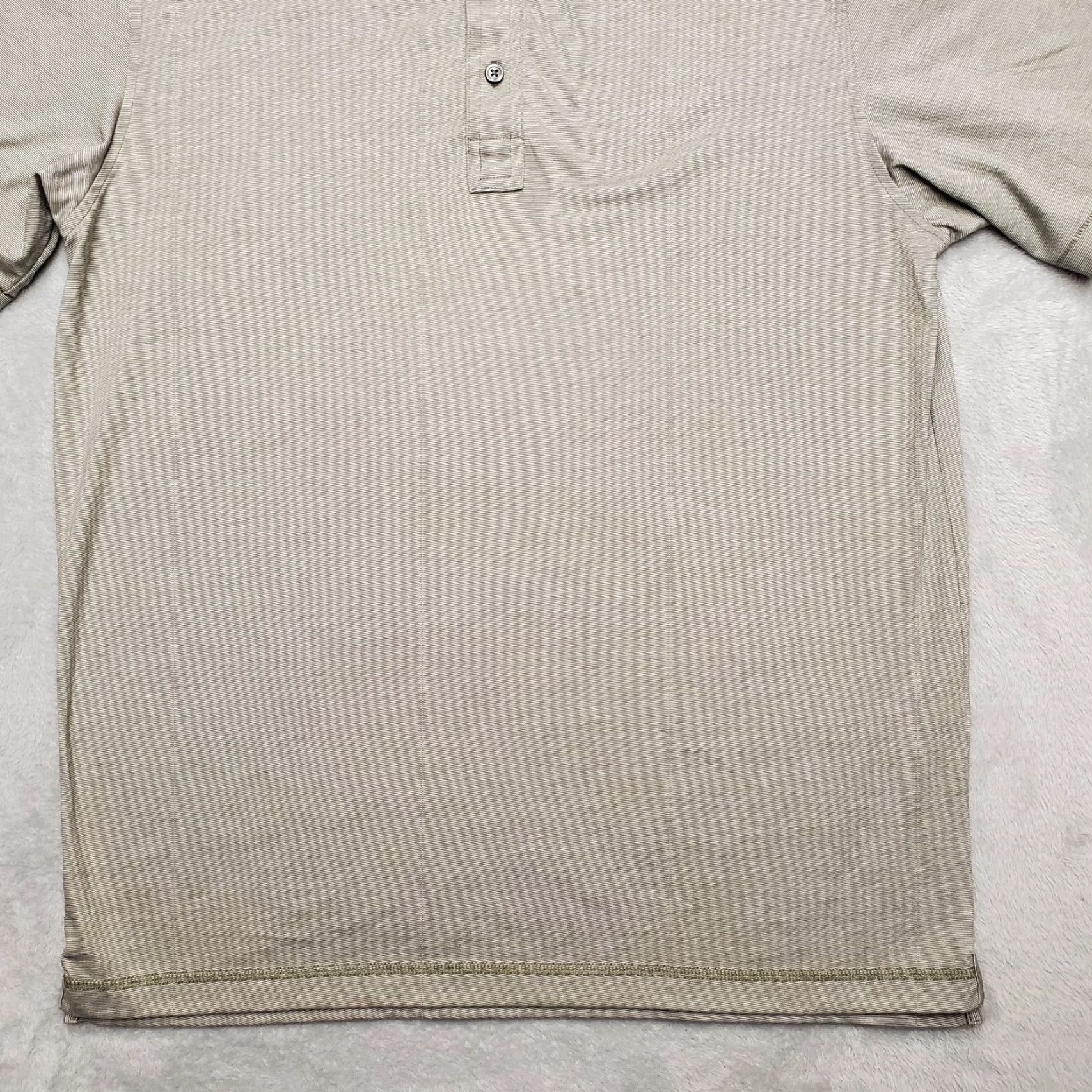 Vintage Linksoul Shirt Men L Green Striped Polo 100% Cotton Golf Short Sleeve Polo Shirt Men L Green Striped Casual Golf Size US L / EU 52-54 / 3 - 3 Thumbnail