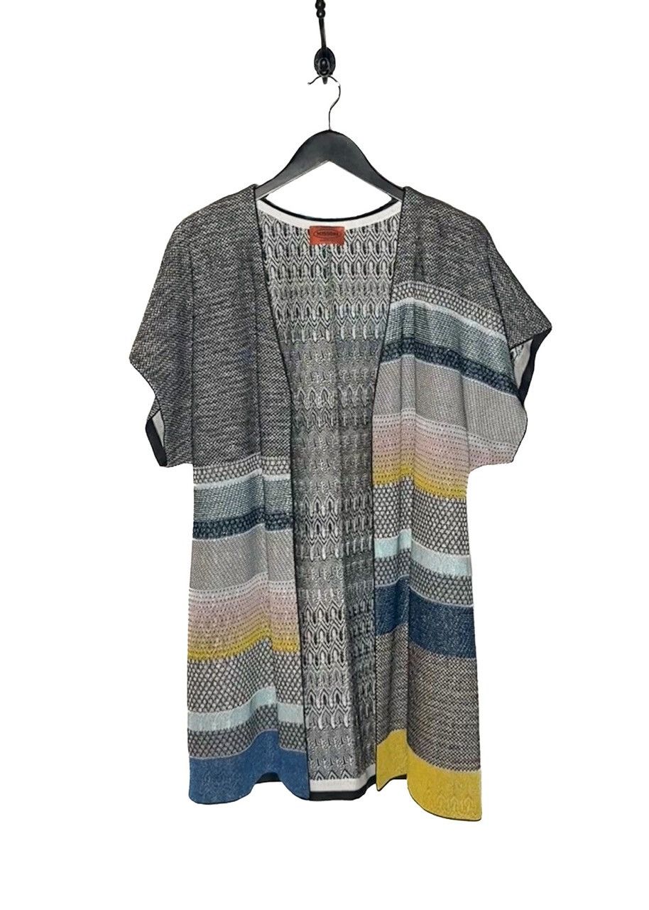Missoni Missoni Multicolour Striped Open Front Short Sleeves Sweater Size M / US 6-8 / IT 42-44 - 1 Thumbnail