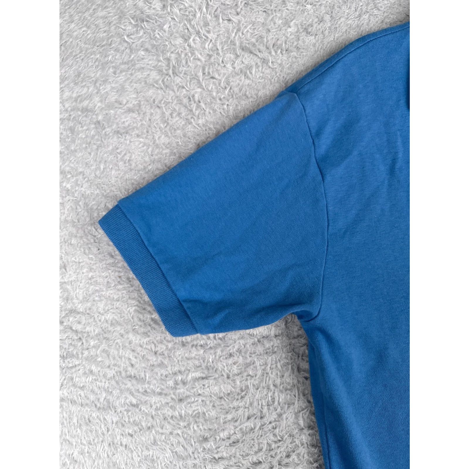 Ralph Lauren VINTAGE Ralph Lauren Polo Shirt Men Blue 100% Cotton Short Sleeve Adult Medium Polo Shirt 100% Cotton Blue Mens Slim Modern American Sports Polo Size US M / EU 48-50 / 2 - 3 Thumbnail