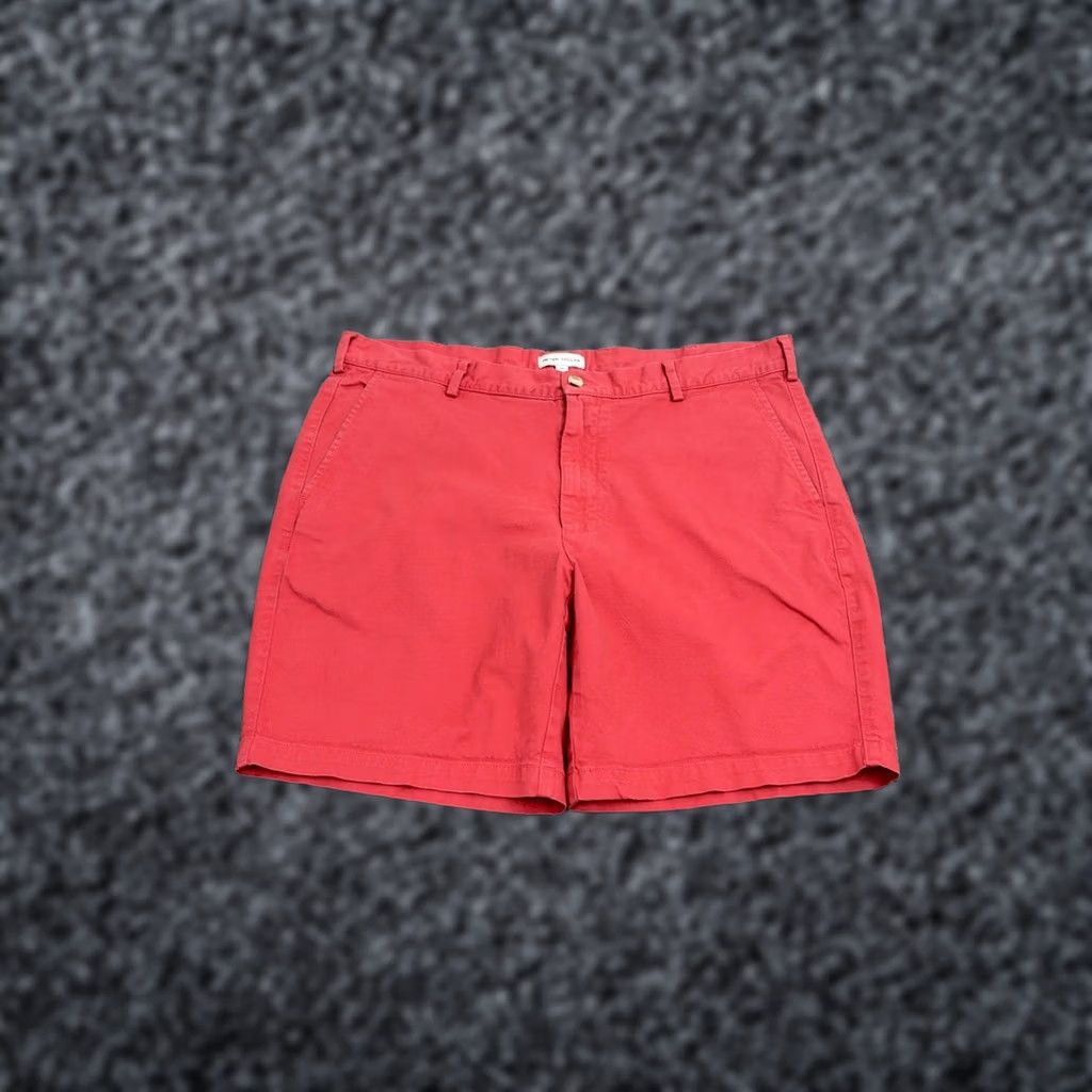 Peter Millar Peter Millar Shorts Mens 36 Red Pima Cotton Spandex Chino Golf Luxury Style Size US 37 - 1 Thumbnail