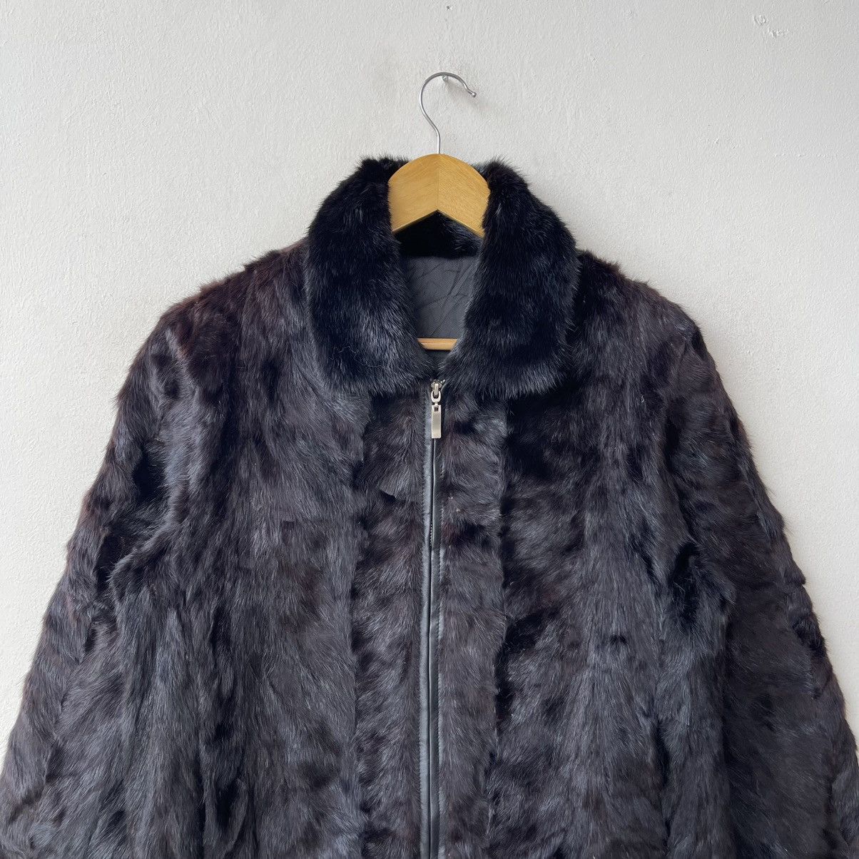 Vintage Real Mink Fur Zip-Up Blouson - Glossy Black (Vintage) Size US M / EU 48-50 / 2 - 5 Thumbnail