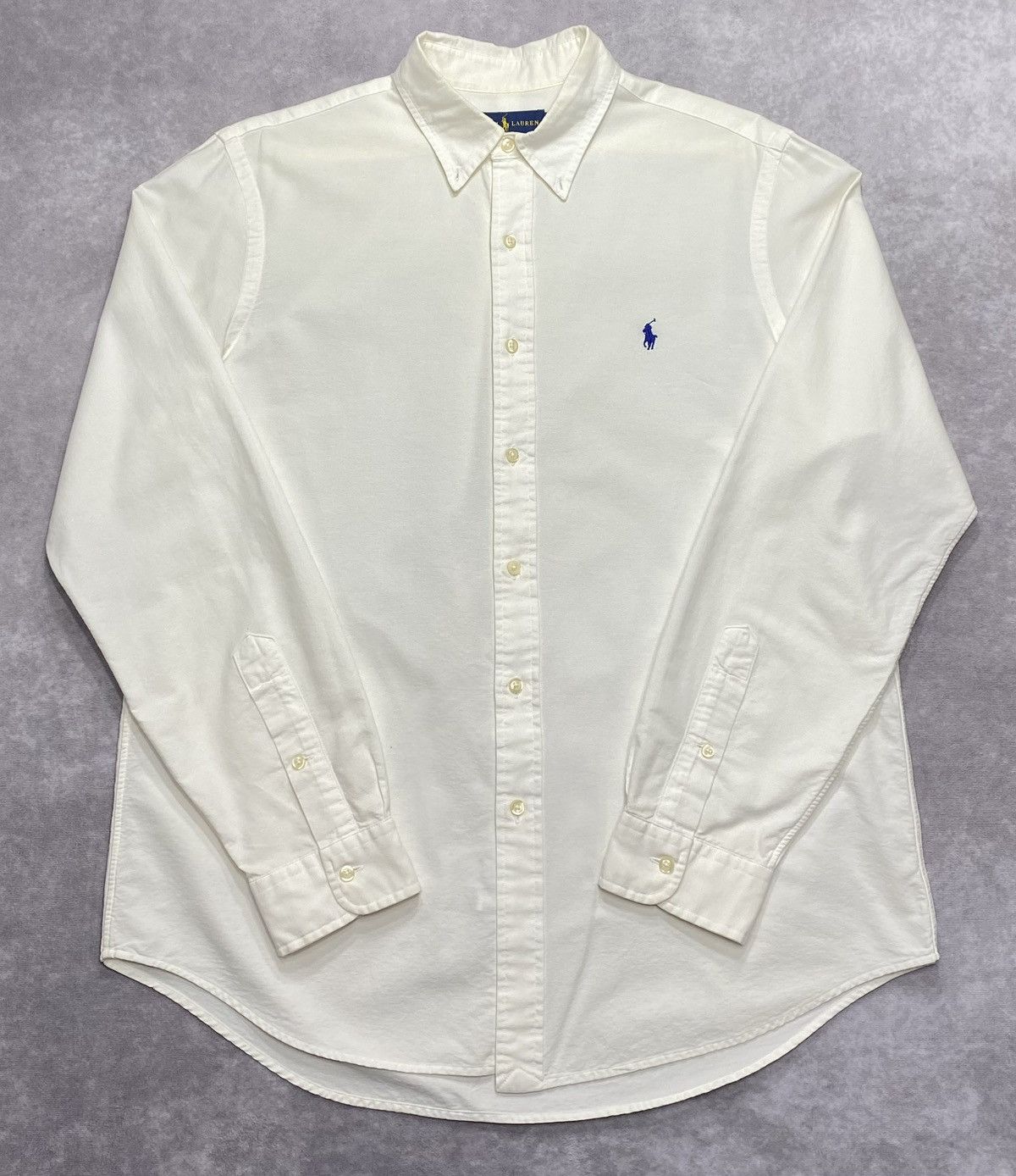 Polo Ralph Lauren Vintage Polo Ralph Lauren Classic Fit White Oxford Shirt Size US L / EU 52-54 / 3 - 1 Thumbnail